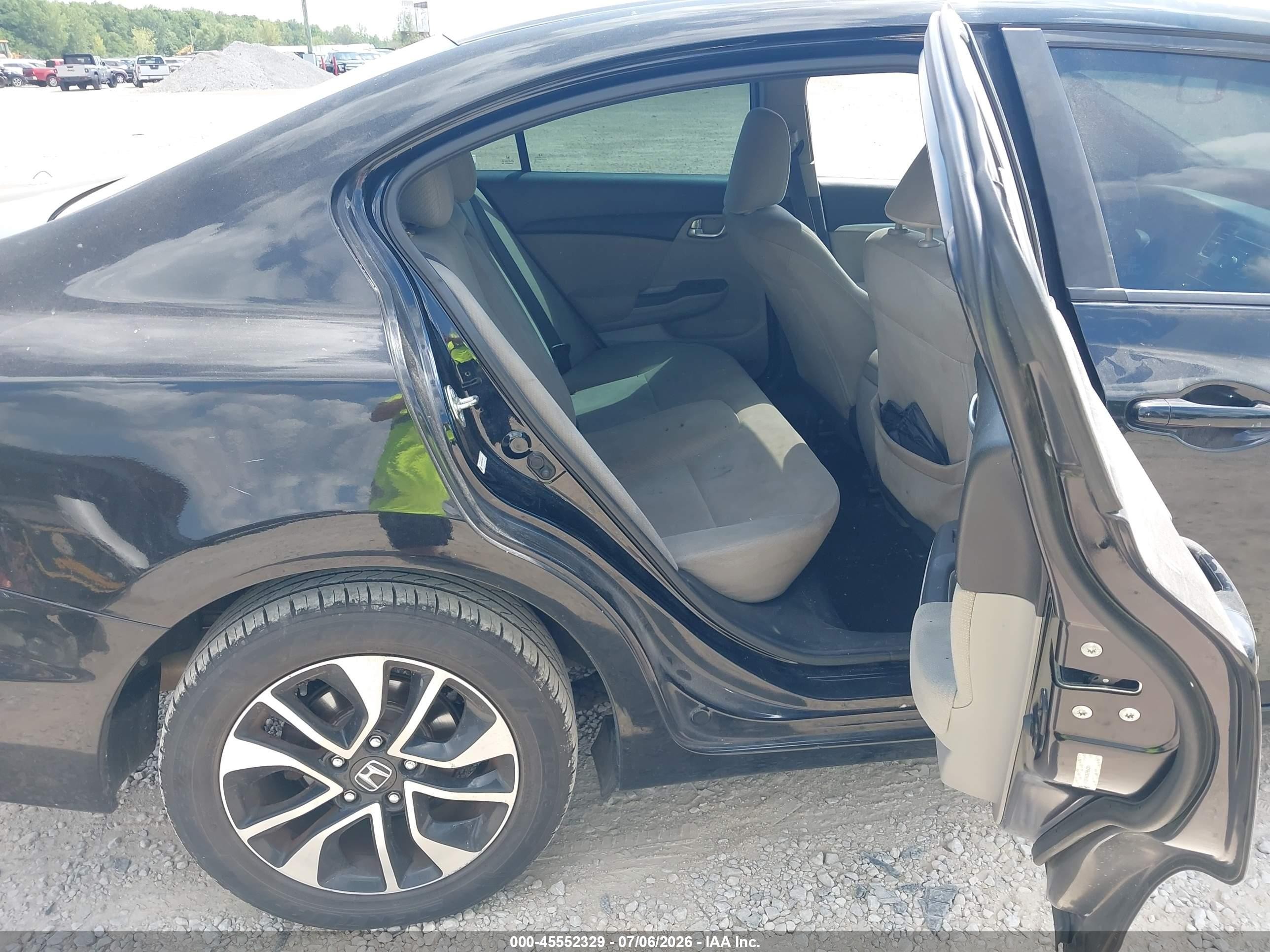 2013 Honda Civic Ex Black vin: 19XFB2F86DE265421