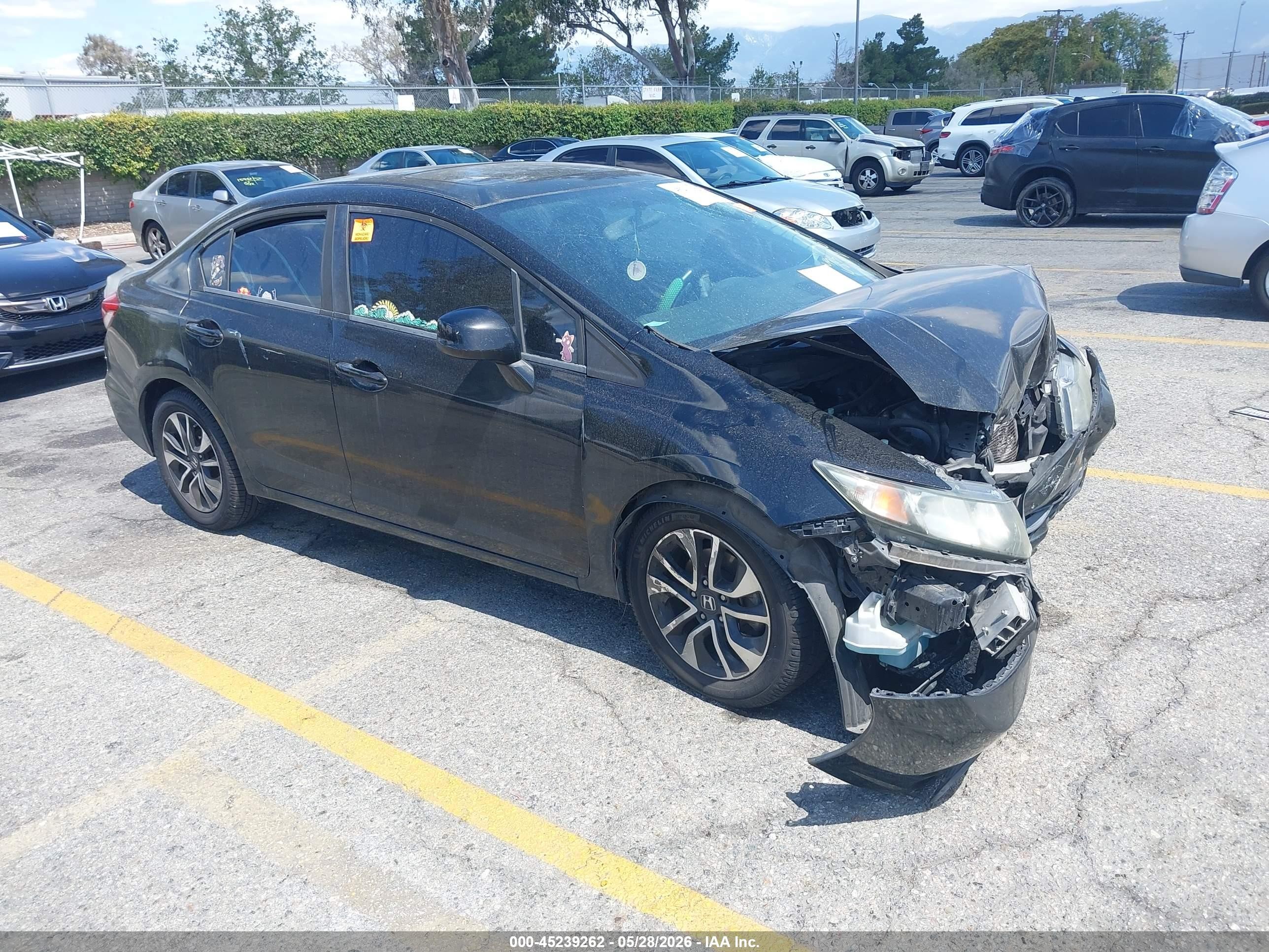 2013 Honda Civic Ex Black vin: 19XFB2F86DE267377
