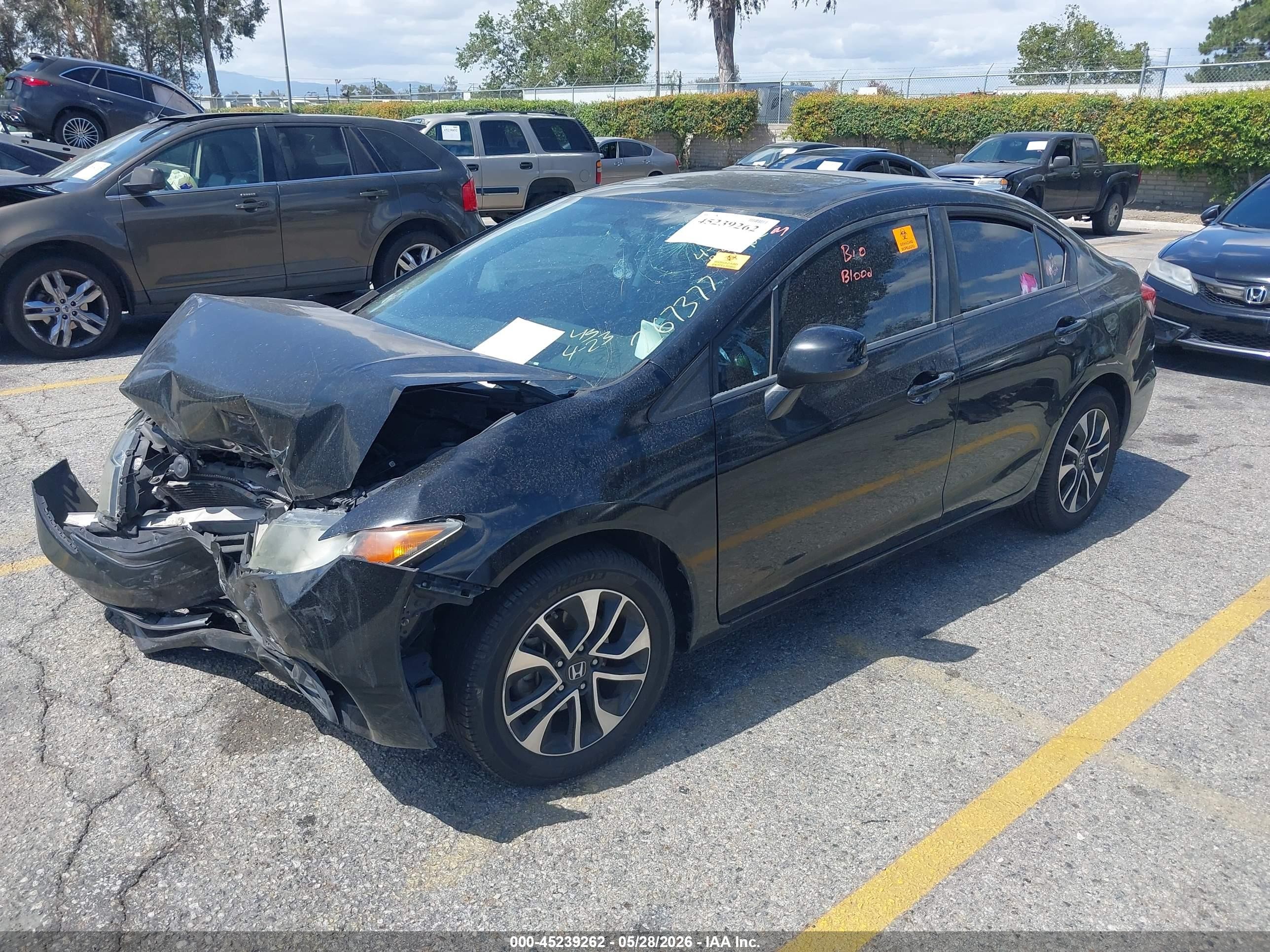 2013 Honda Civic Ex Black vin: 19XFB2F86DE267377