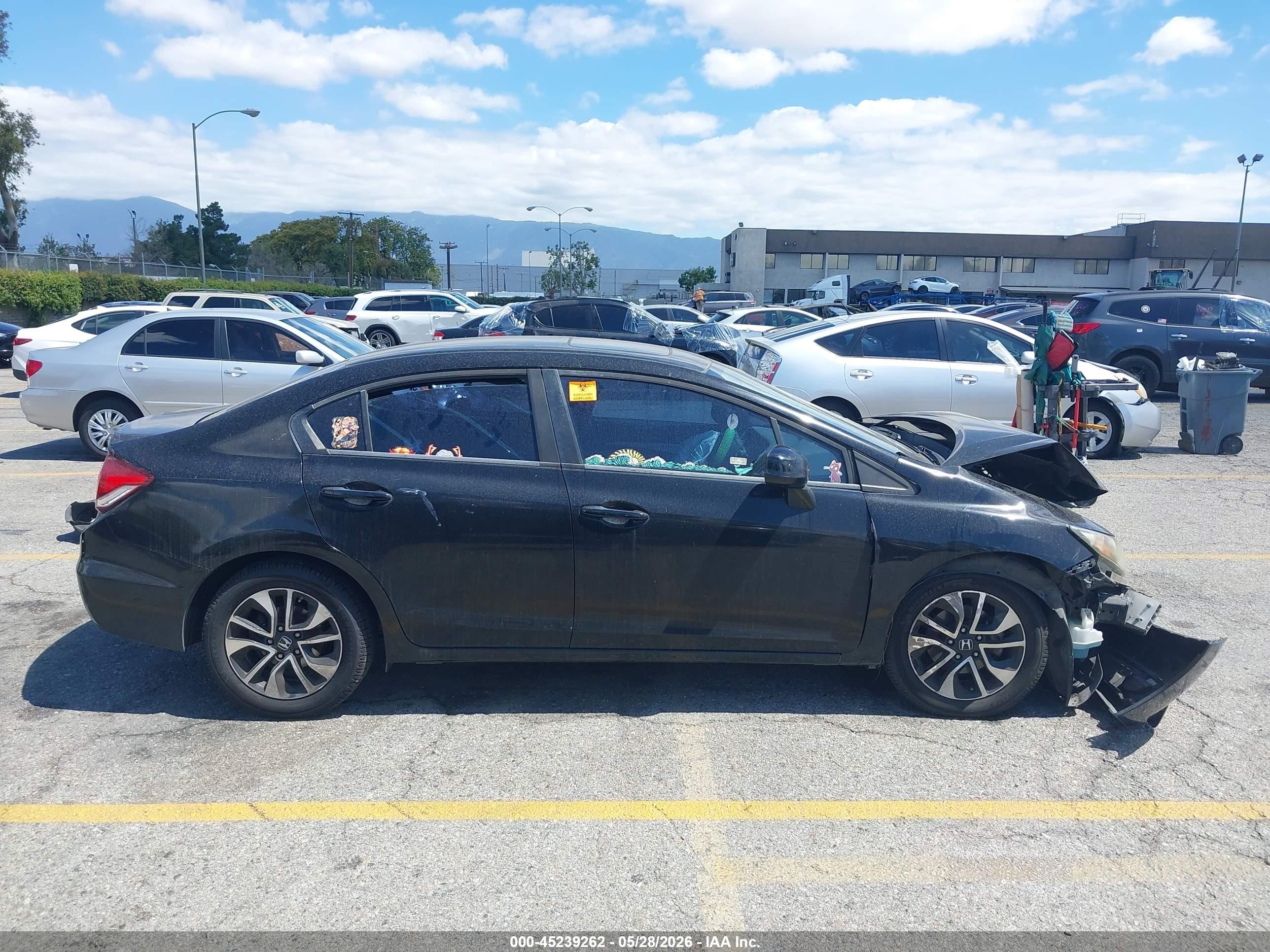 2013 Honda Civic Ex Black vin: 19XFB2F86DE267377