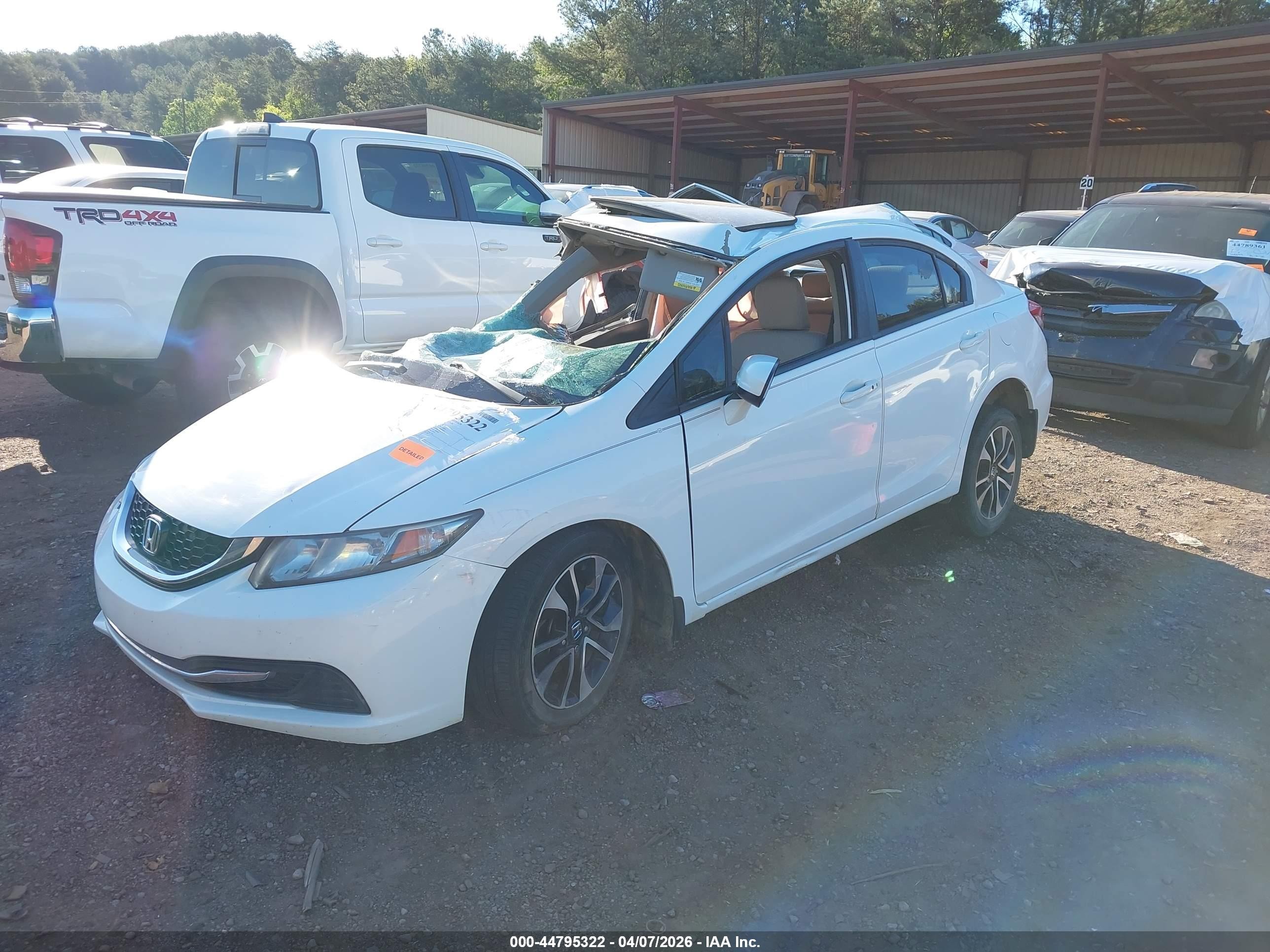 2014 Honda Civic Ex White vin: 19XFB2F86EE023553