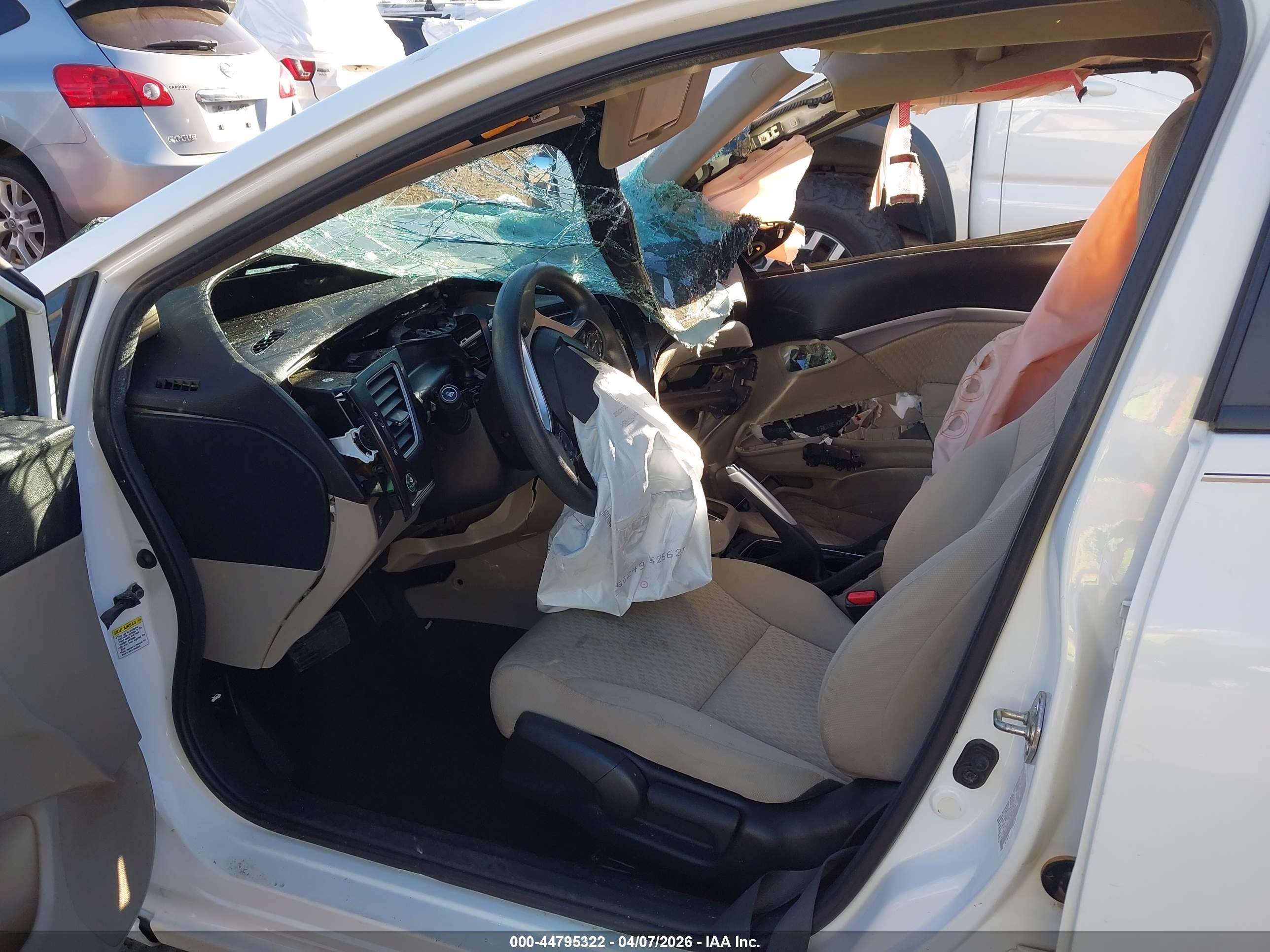 2014 Honda Civic Ex White vin: 19XFB2F86EE023553
