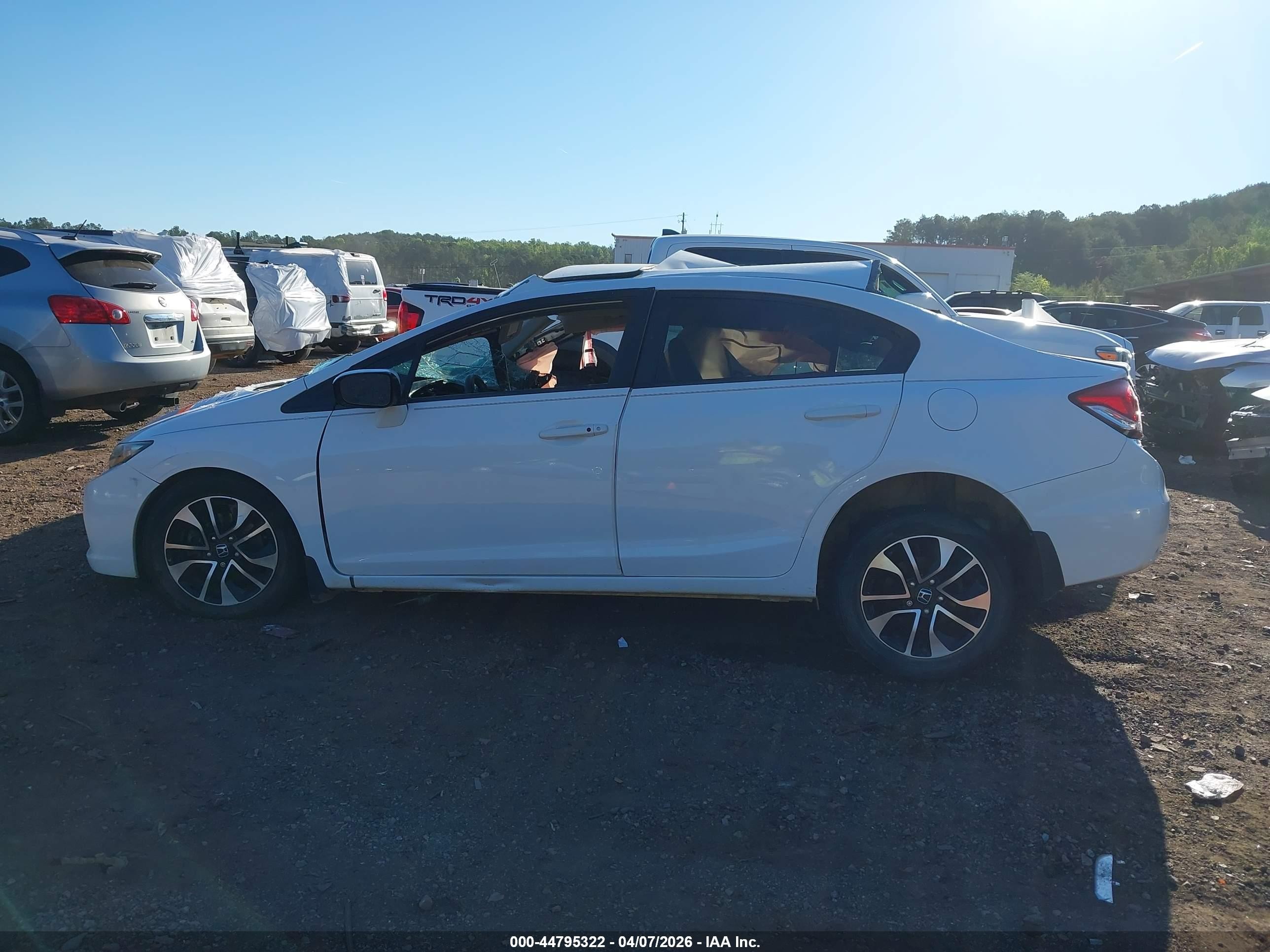 2014 Honda Civic Ex White vin: 19XFB2F86EE023553
