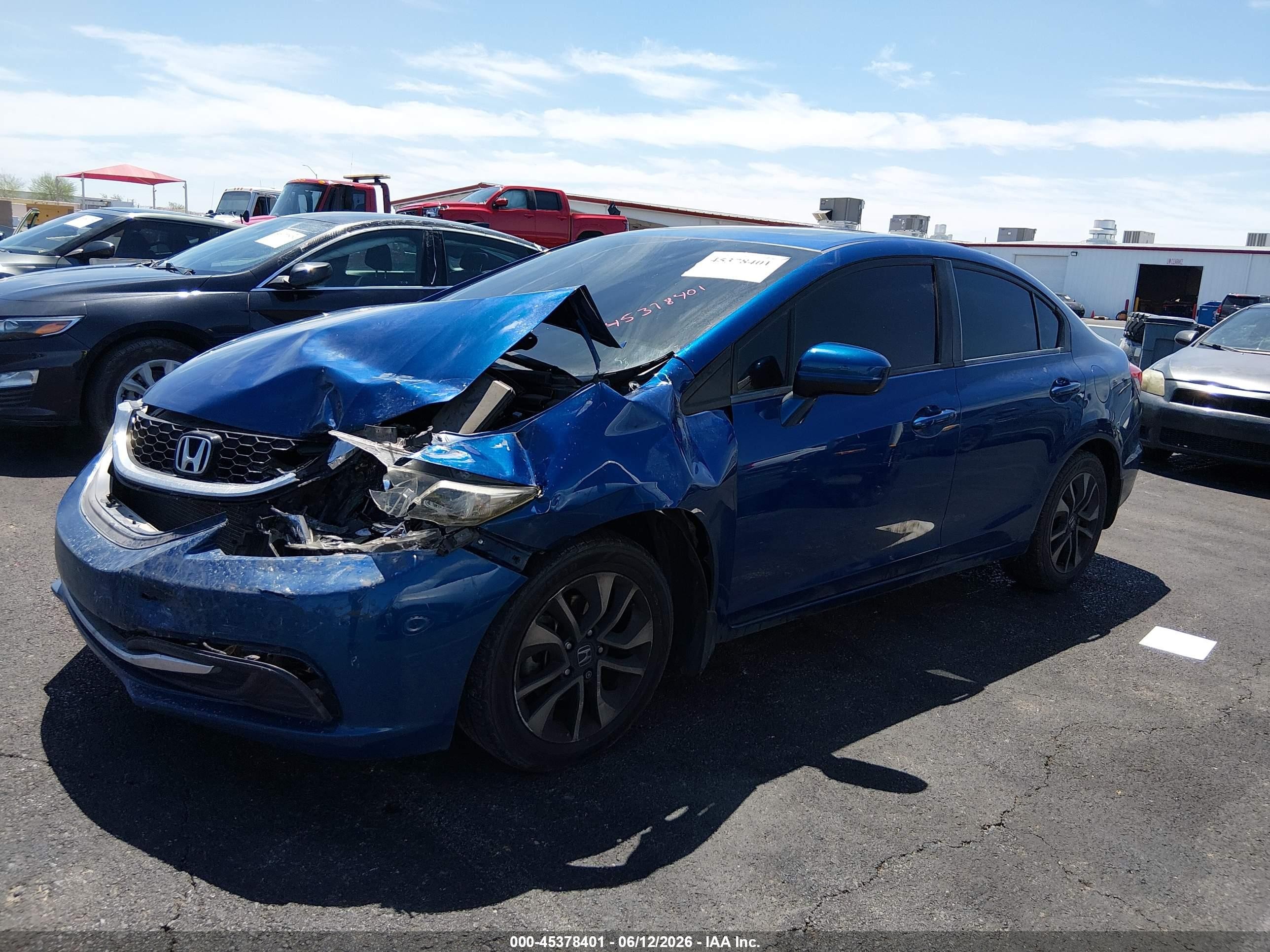 2014 Honda Civic Ex Синий vin: 19XFB2F86EE028736
