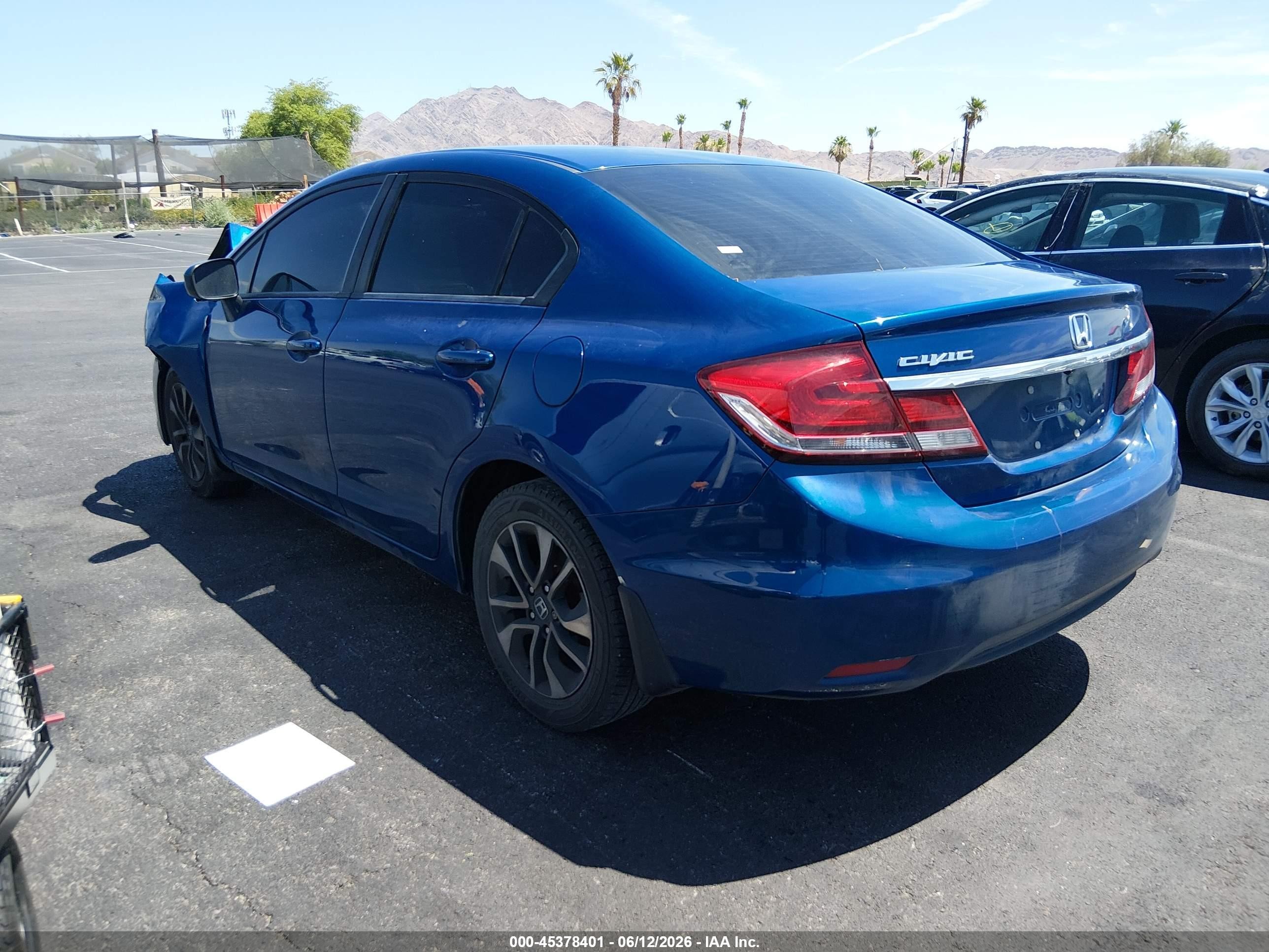 2014 Honda Civic Ex Синий vin: 19XFB2F86EE028736