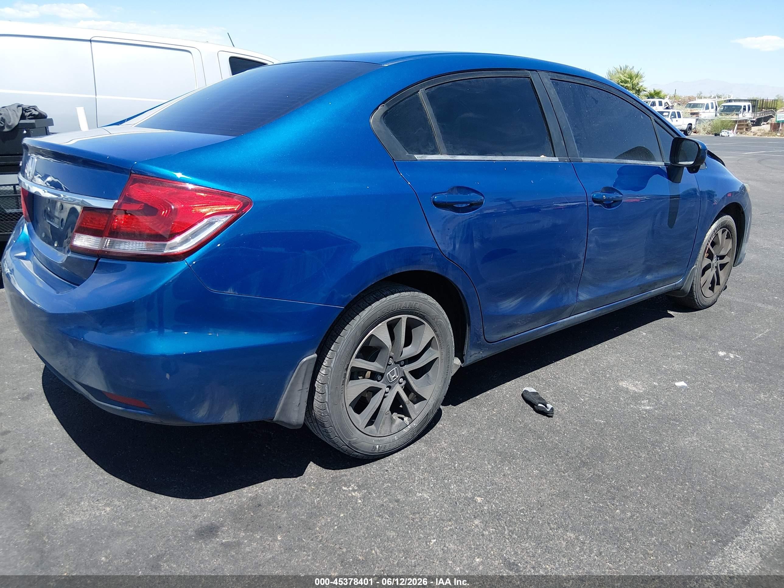 2014 Honda Civic Ex Синий vin: 19XFB2F86EE028736