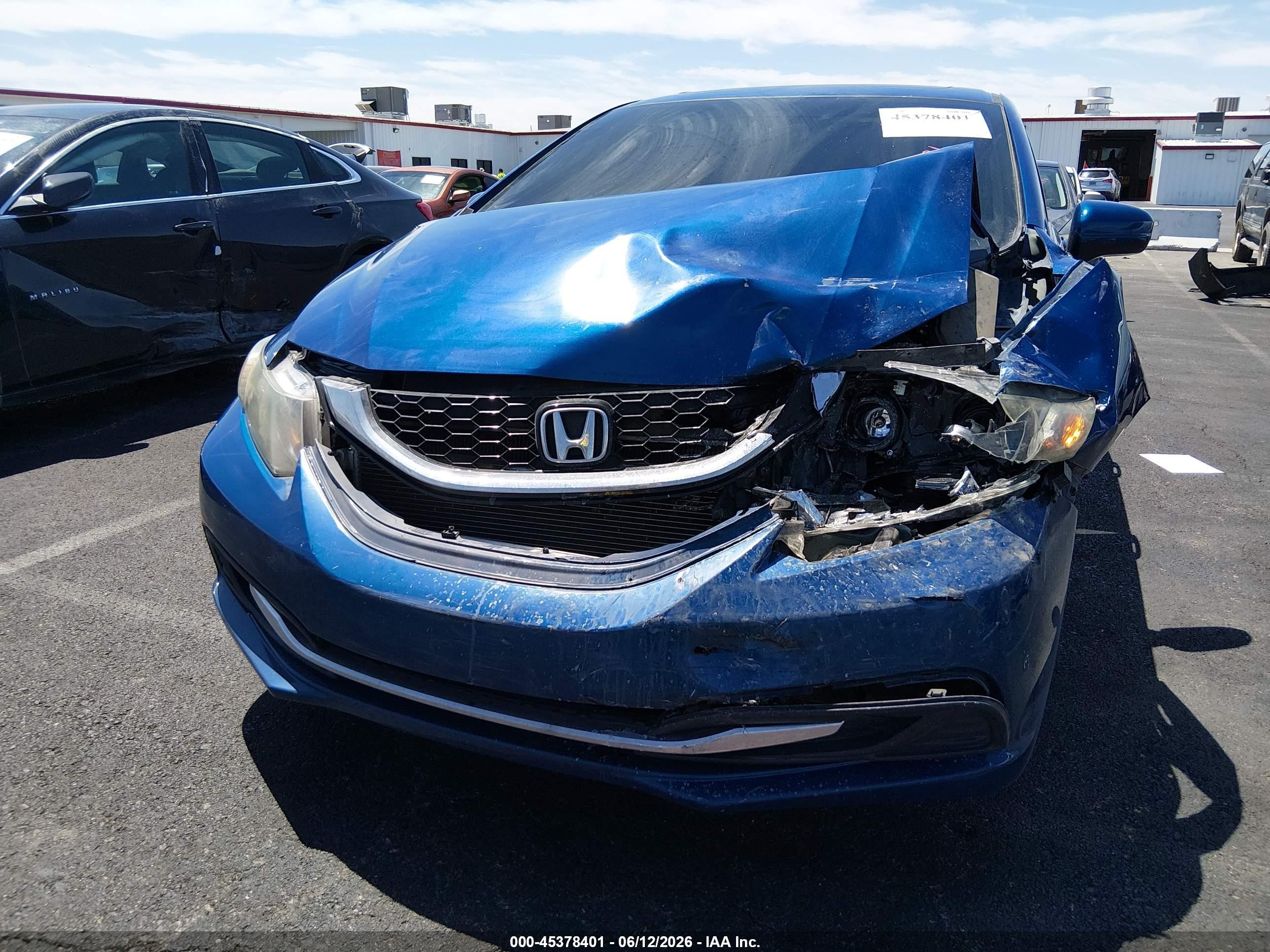 2014 Honda Civic Ex Синий vin: 19XFB2F86EE028736