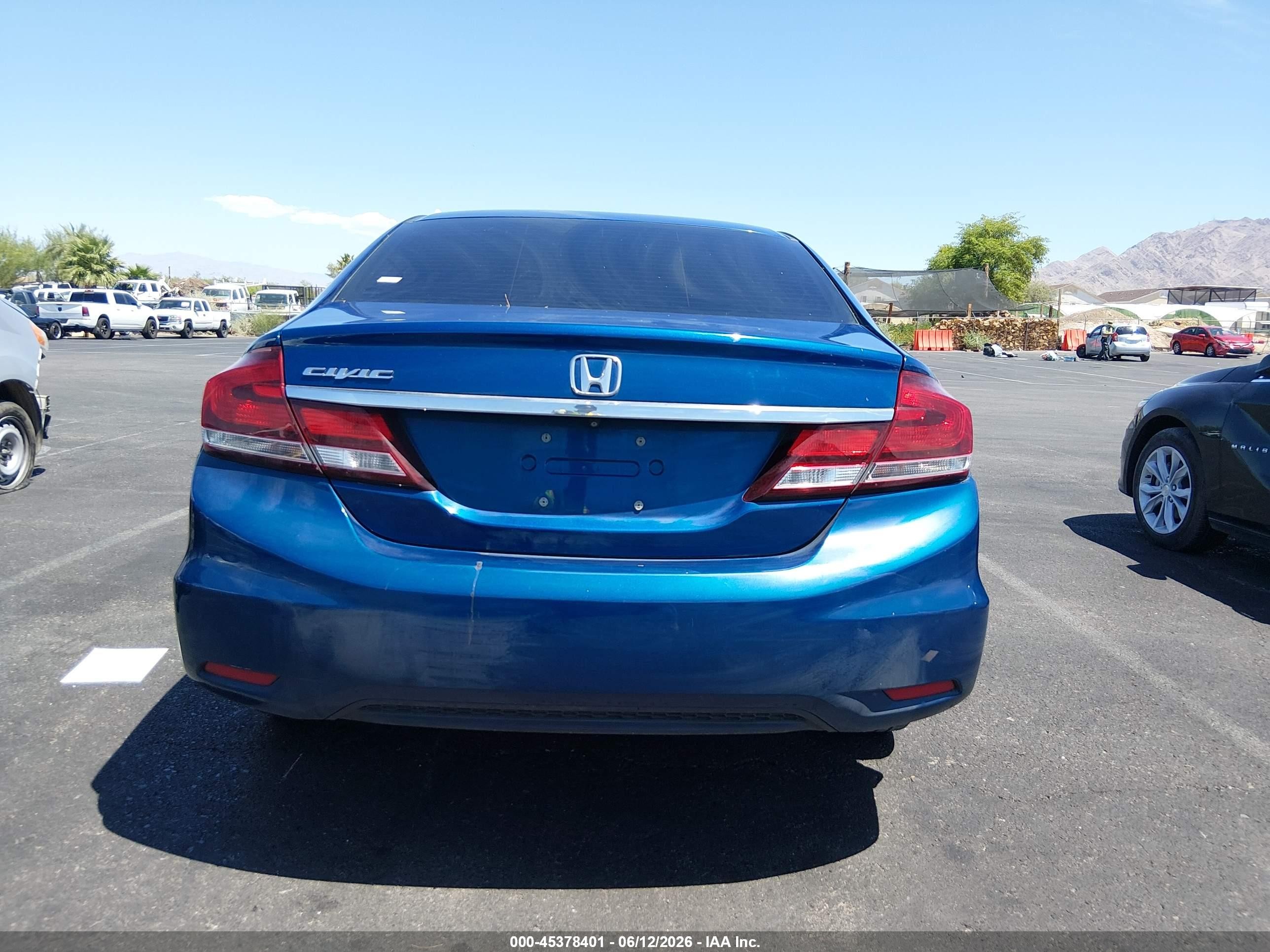 2014 Honda Civic Ex Синий vin: 19XFB2F86EE028736