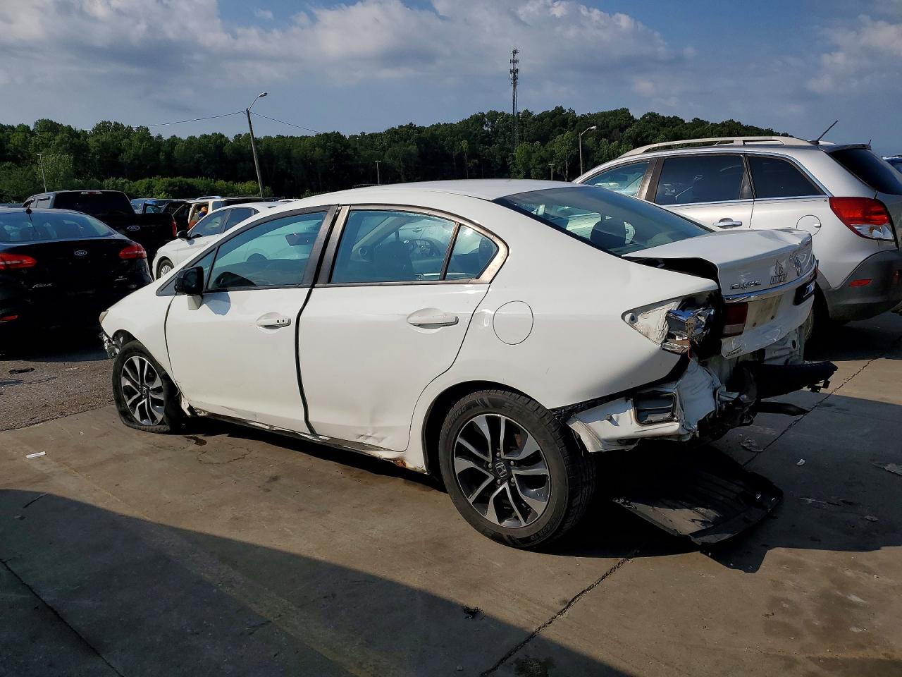 2014 Honda Civic Ex White vin: 19XFB2F86EE037355