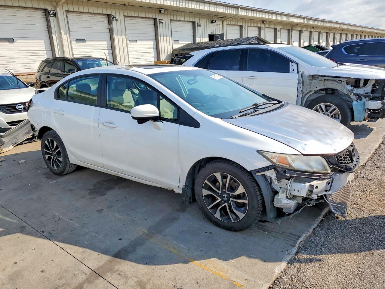 2014 Honda Civic Ex White vin: 19XFB2F86EE037355