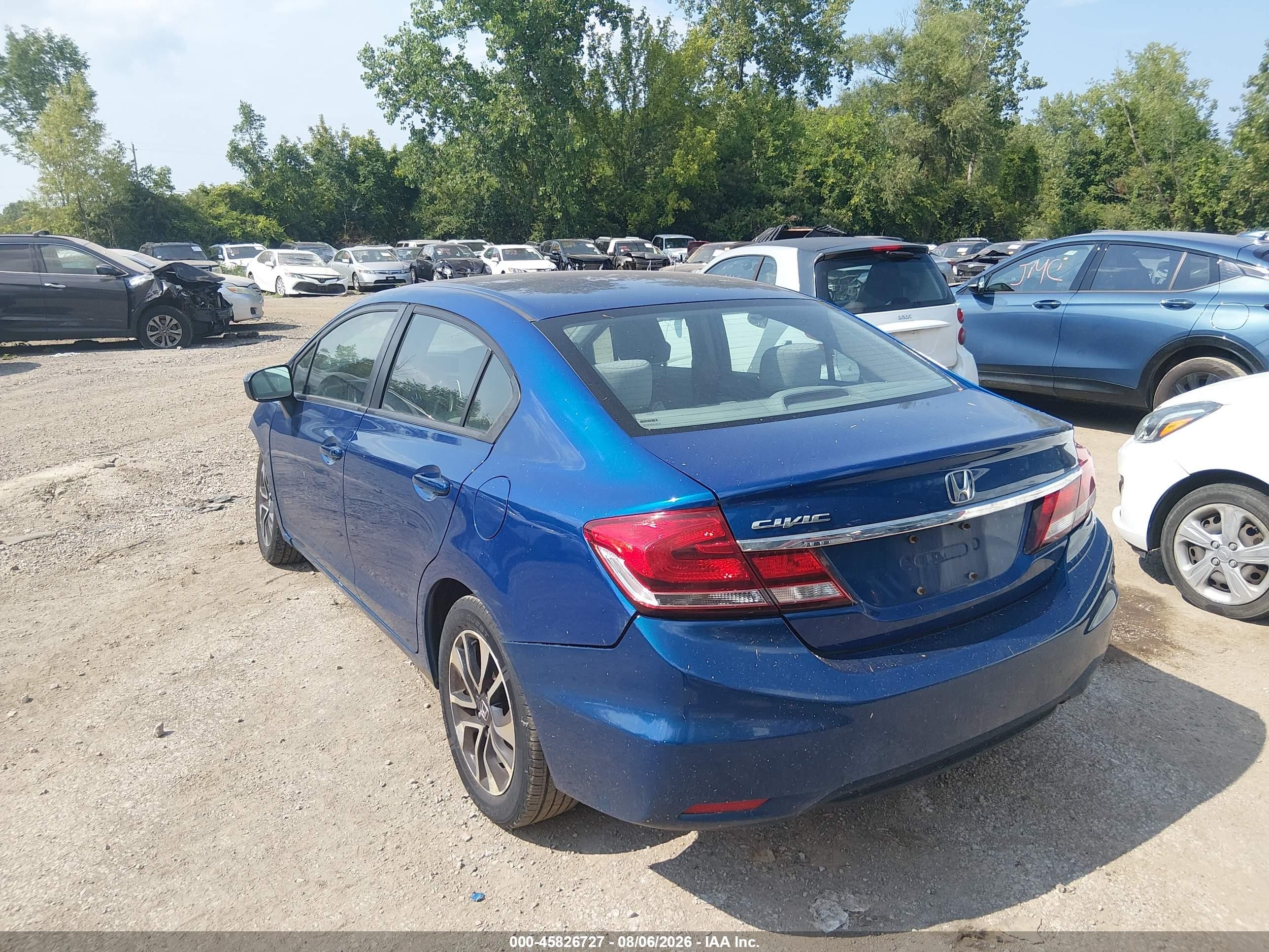 2014 Honda Civic Ex Синий vin: 19XFB2F86EE060960