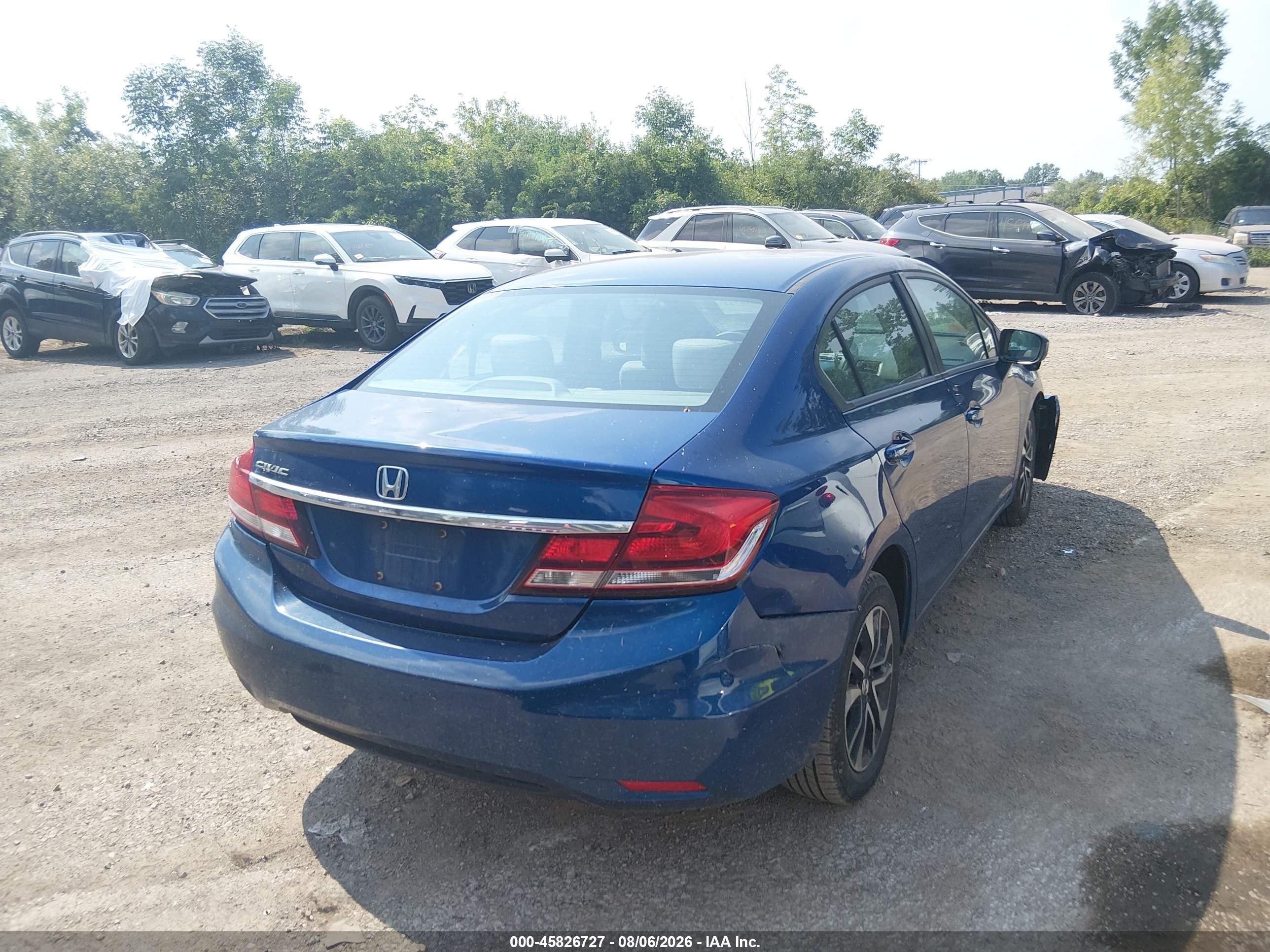 2014 Honda Civic Ex Синий vin: 19XFB2F86EE060960