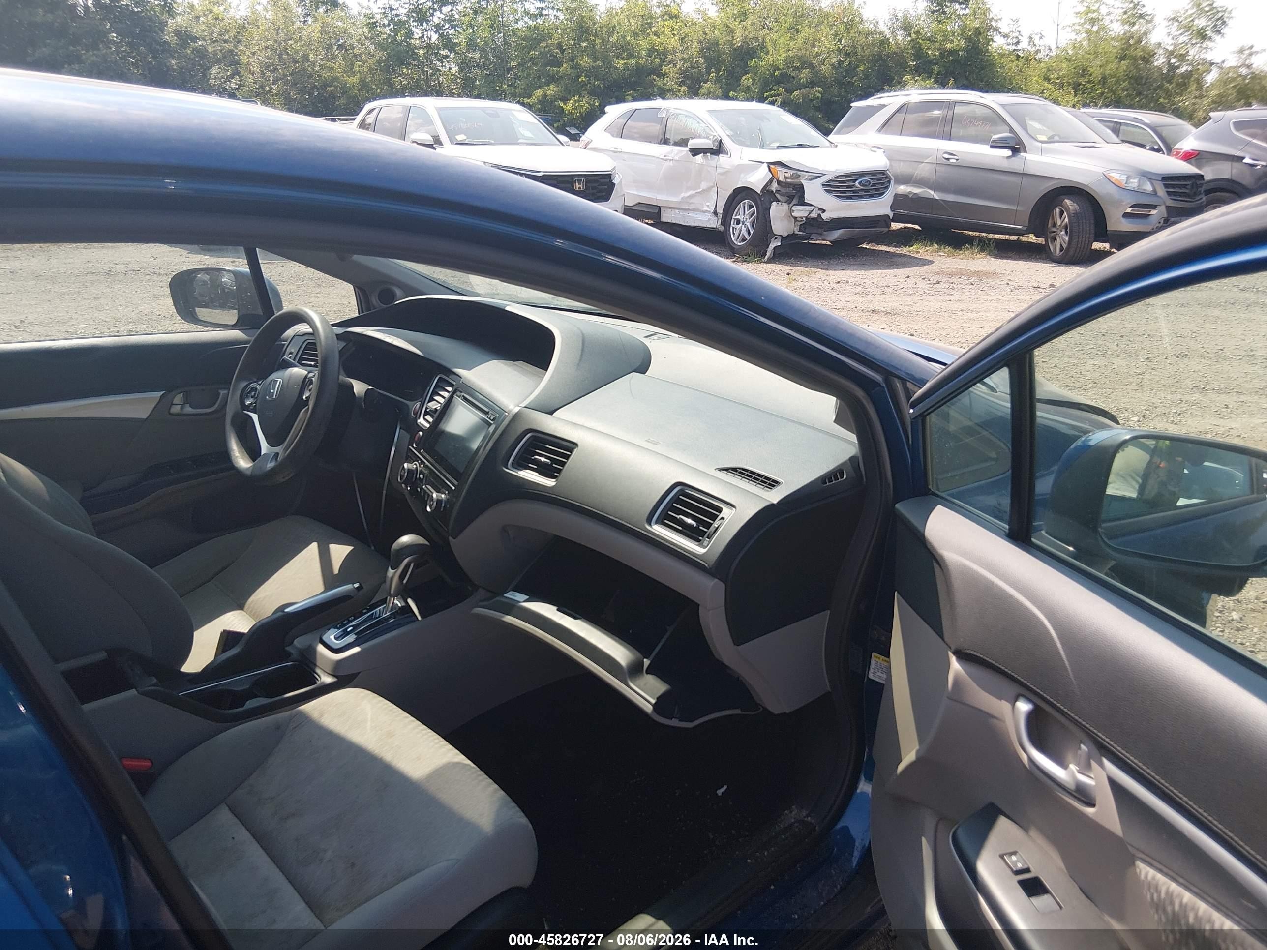 2014 Honda Civic Ex Синий vin: 19XFB2F86EE060960