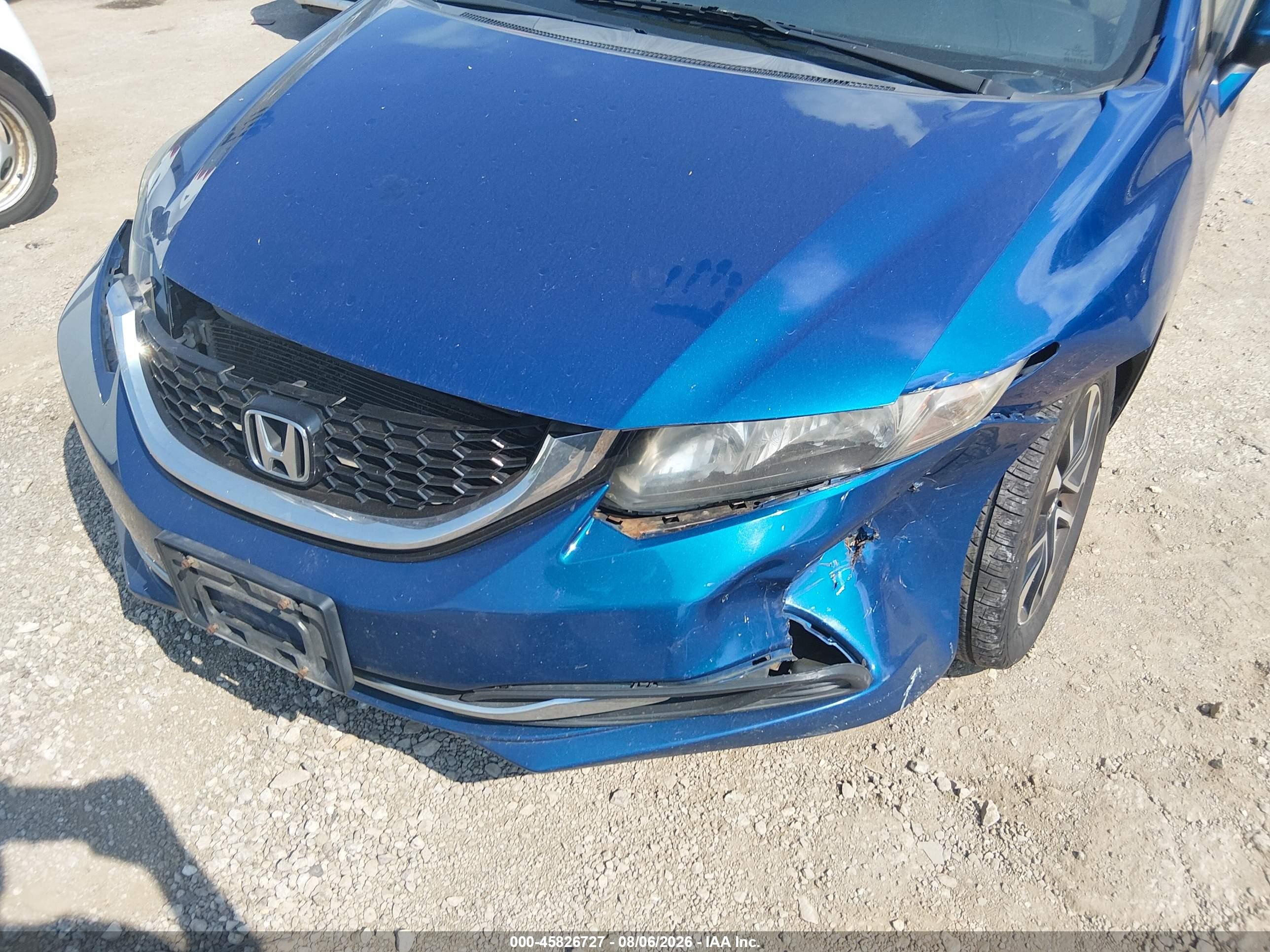 2014 Honda Civic Ex Синий vin: 19XFB2F86EE060960