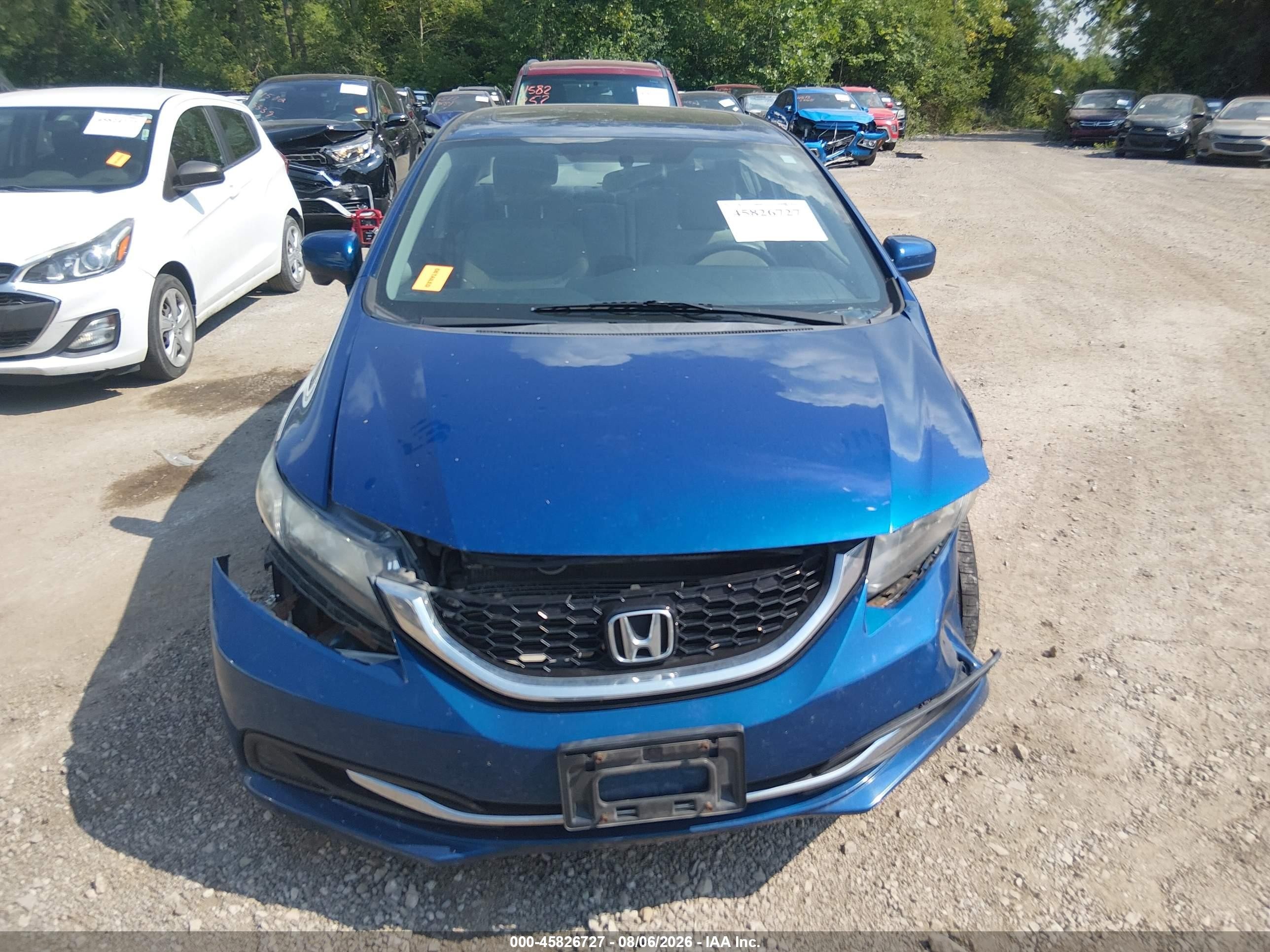 2014 Honda Civic Ex Синий vin: 19XFB2F86EE060960