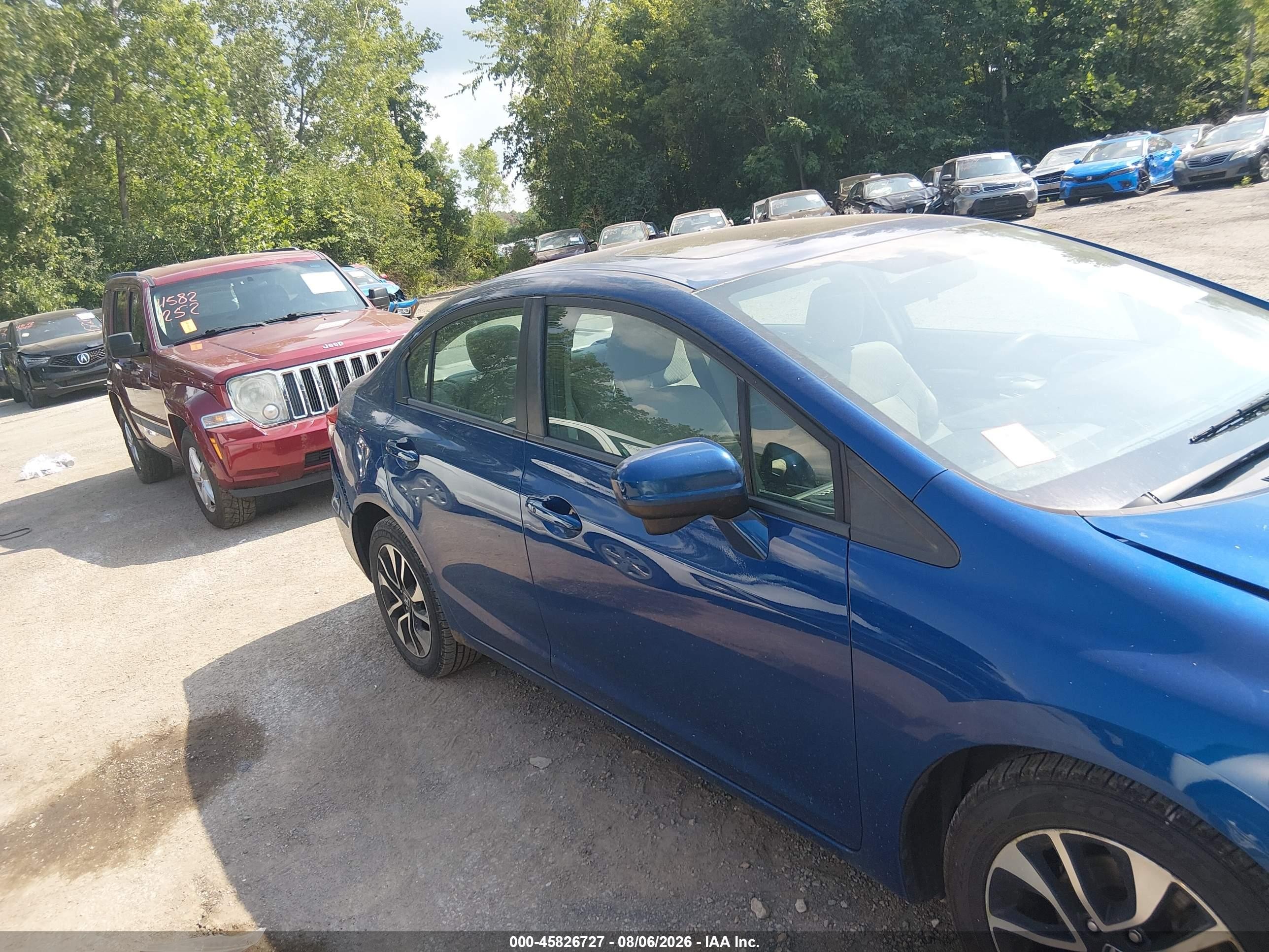 2014 Honda Civic Ex Синий vin: 19XFB2F86EE060960