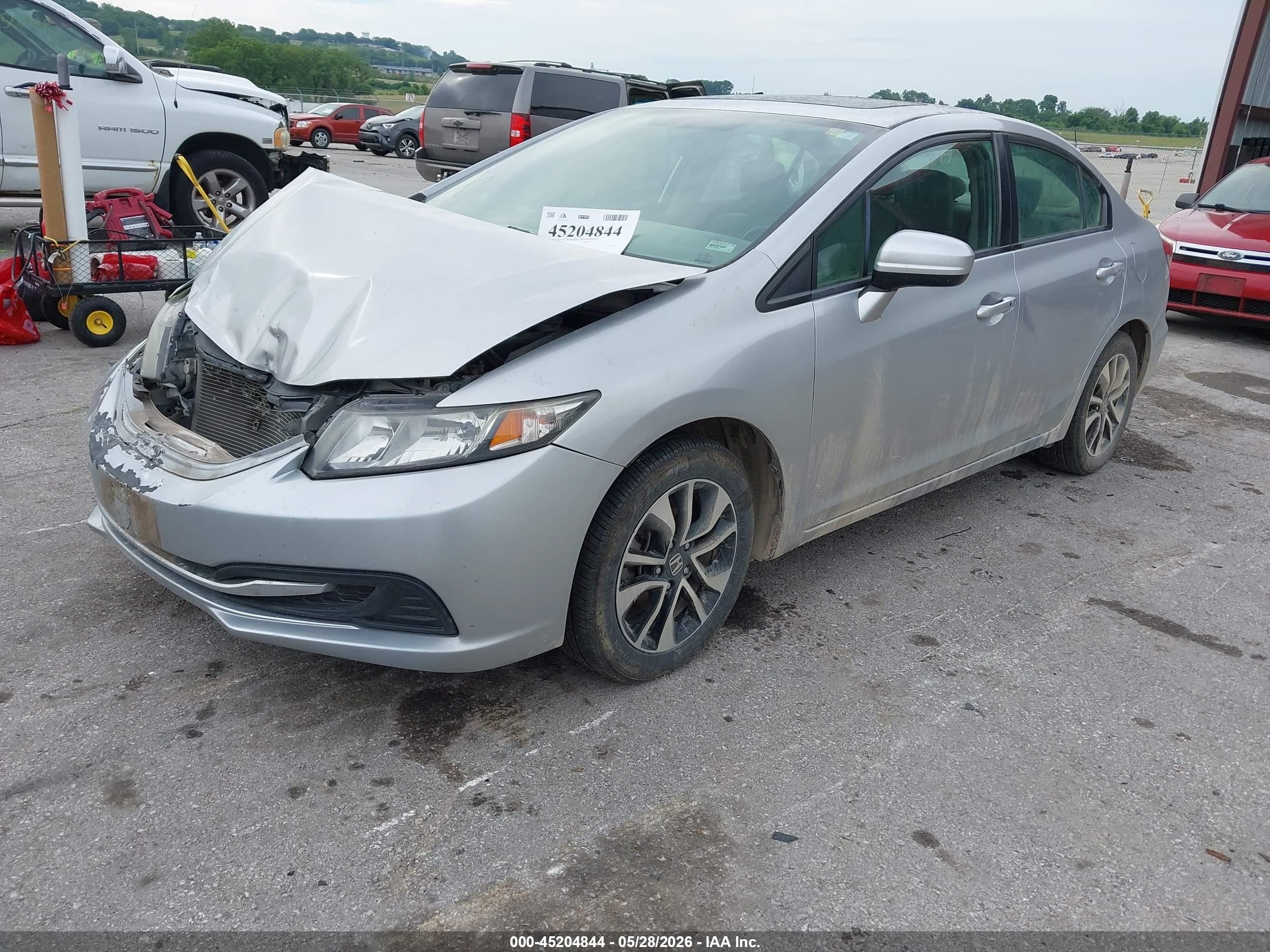 2014 Honda Civic Ex Gray vin: 19XFB2F86EE064748