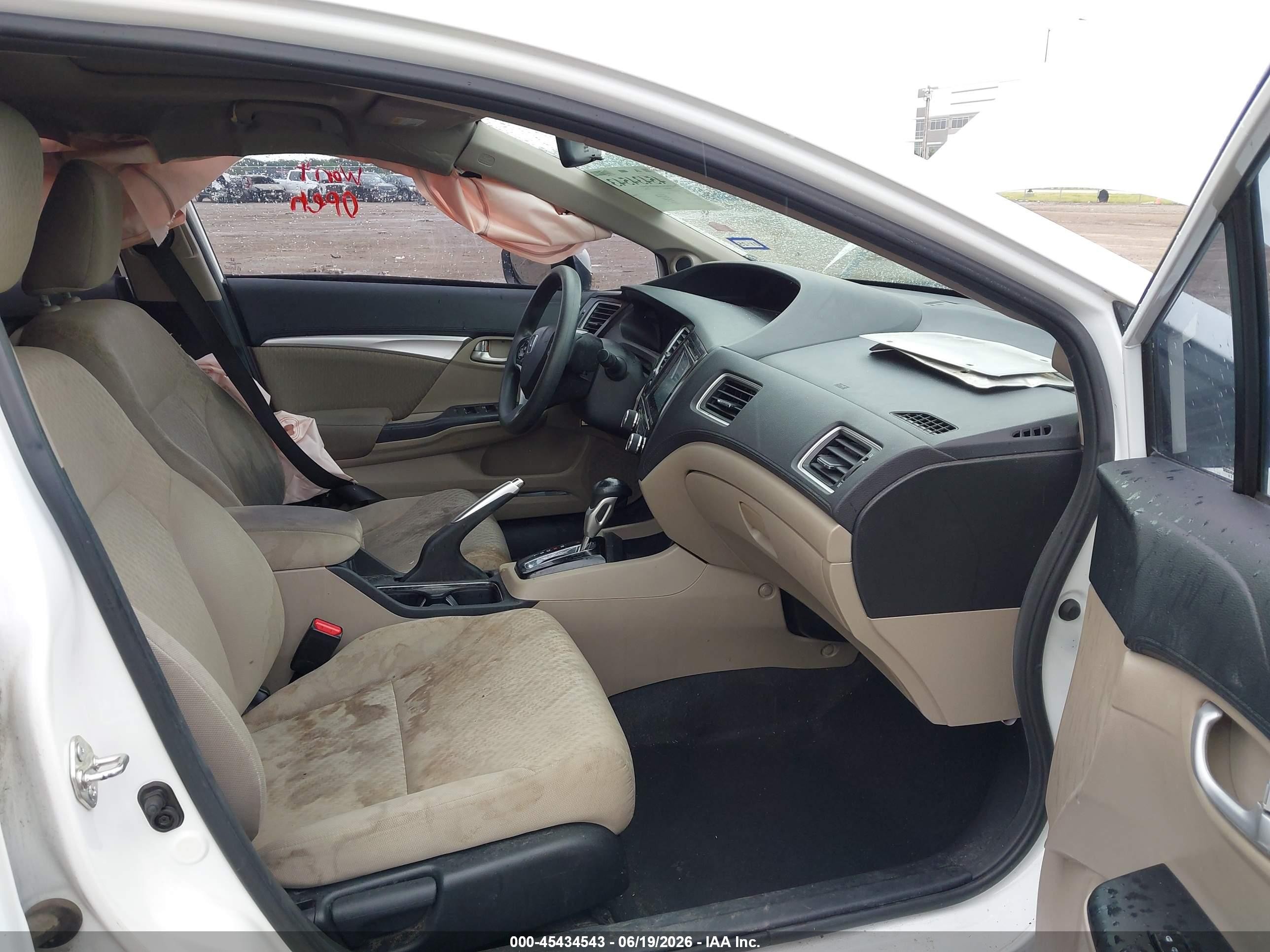 2014 Honda Civic Ex White vin: 19XFB2F86EE067374