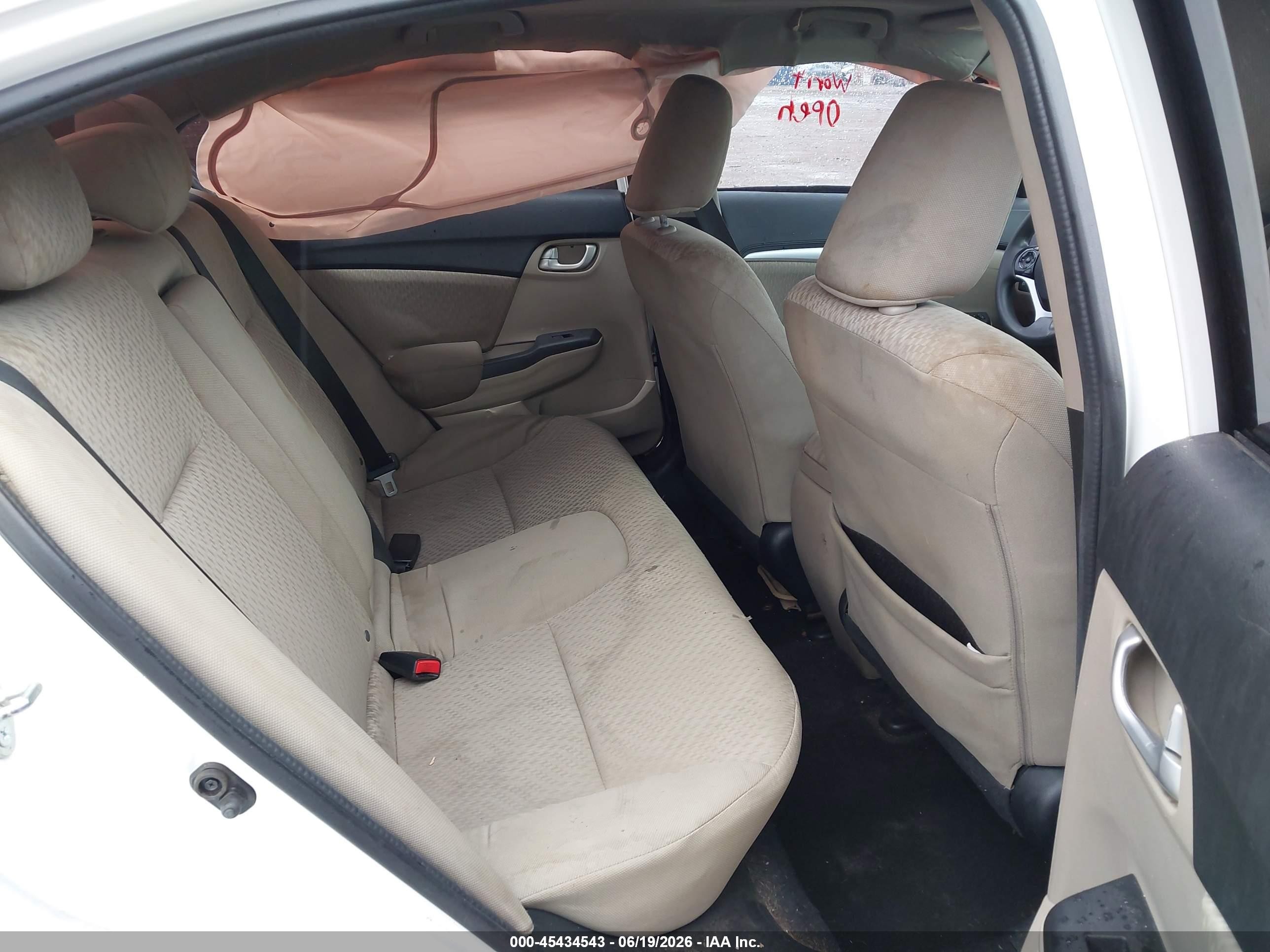 2014 Honda Civic Ex White vin: 19XFB2F86EE067374