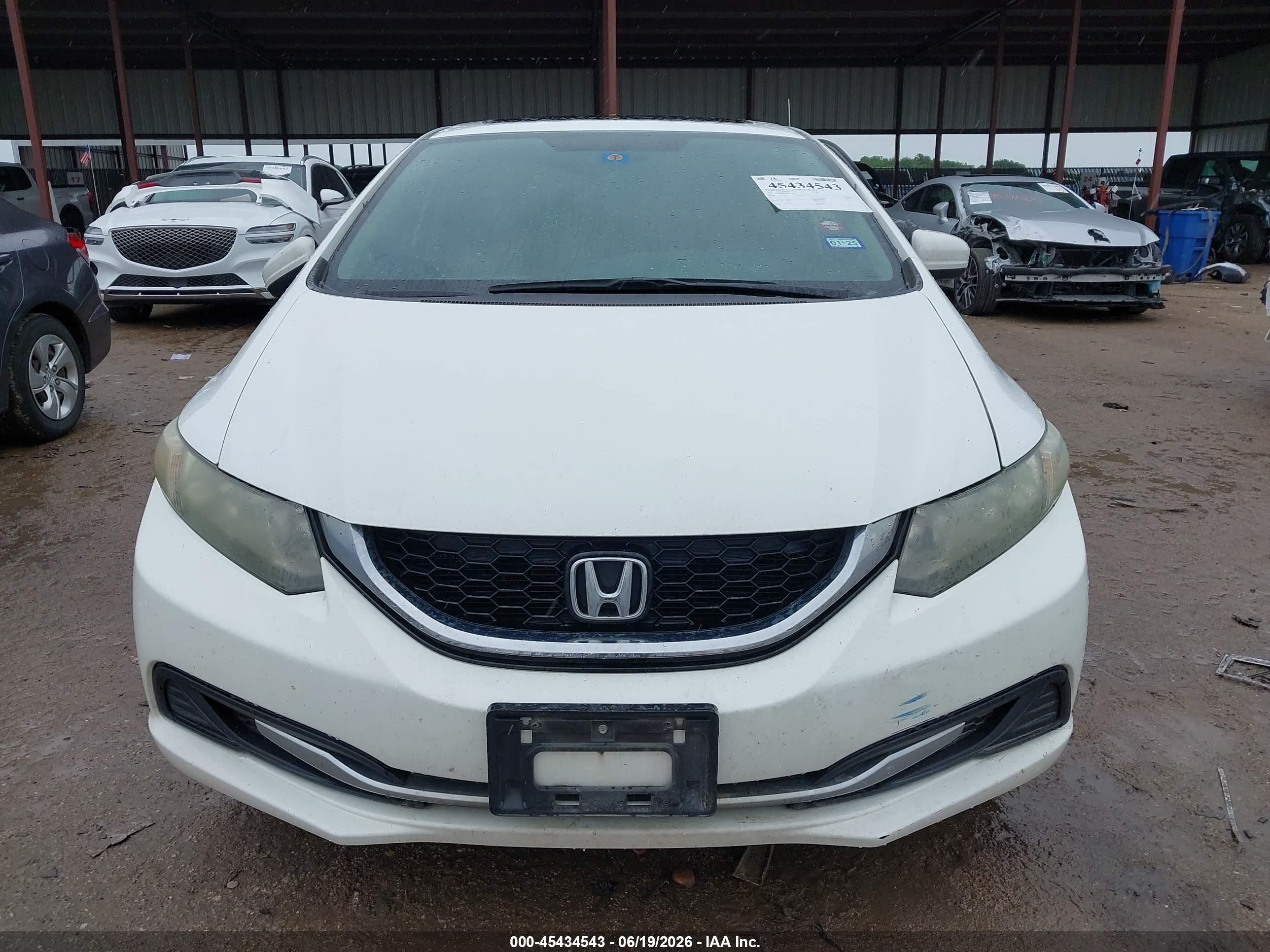 2014 Honda Civic Ex White vin: 19XFB2F86EE067374
