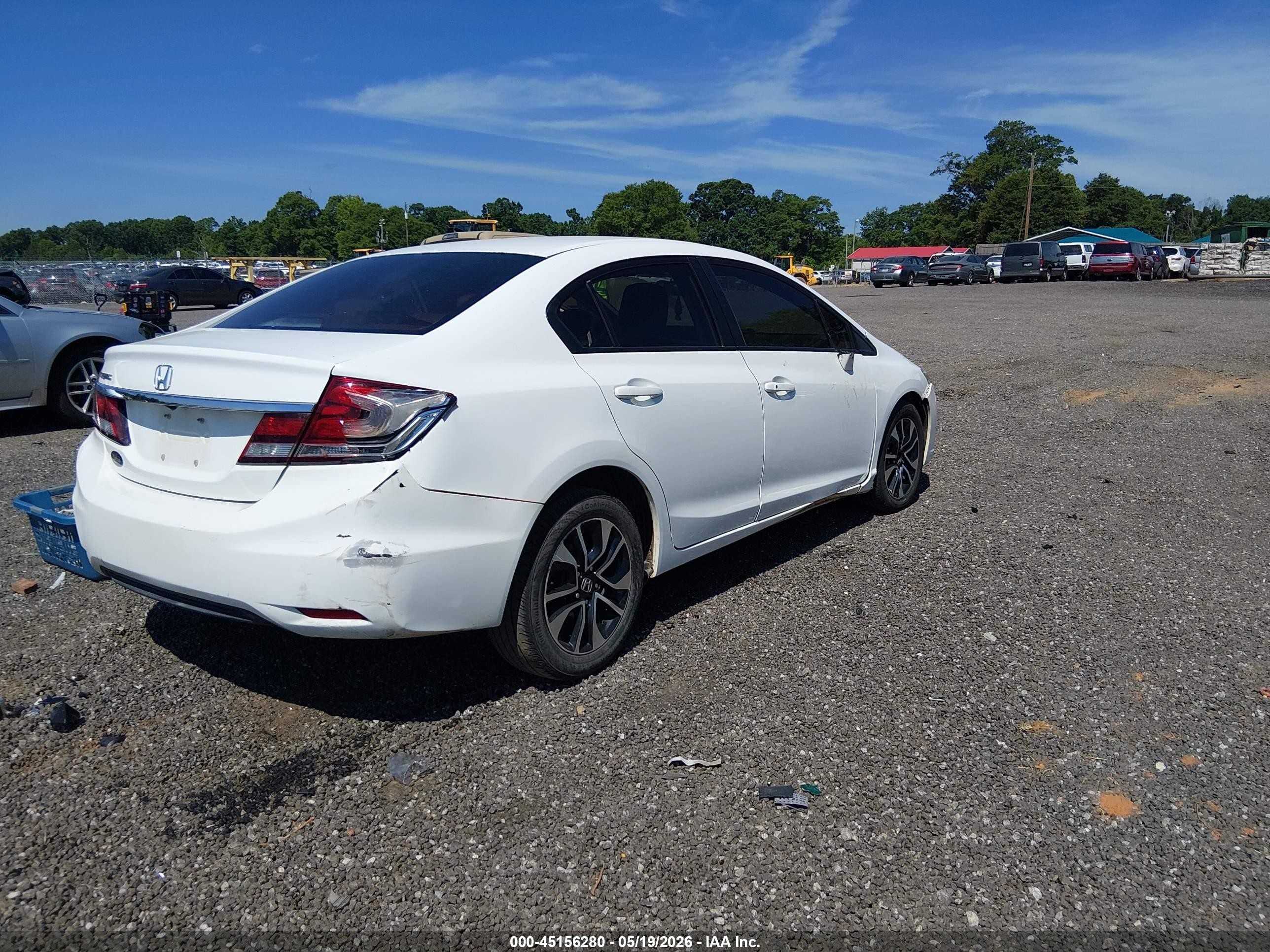 2014 Honda Civic Ex White vin: 19XFB2F86EE249558