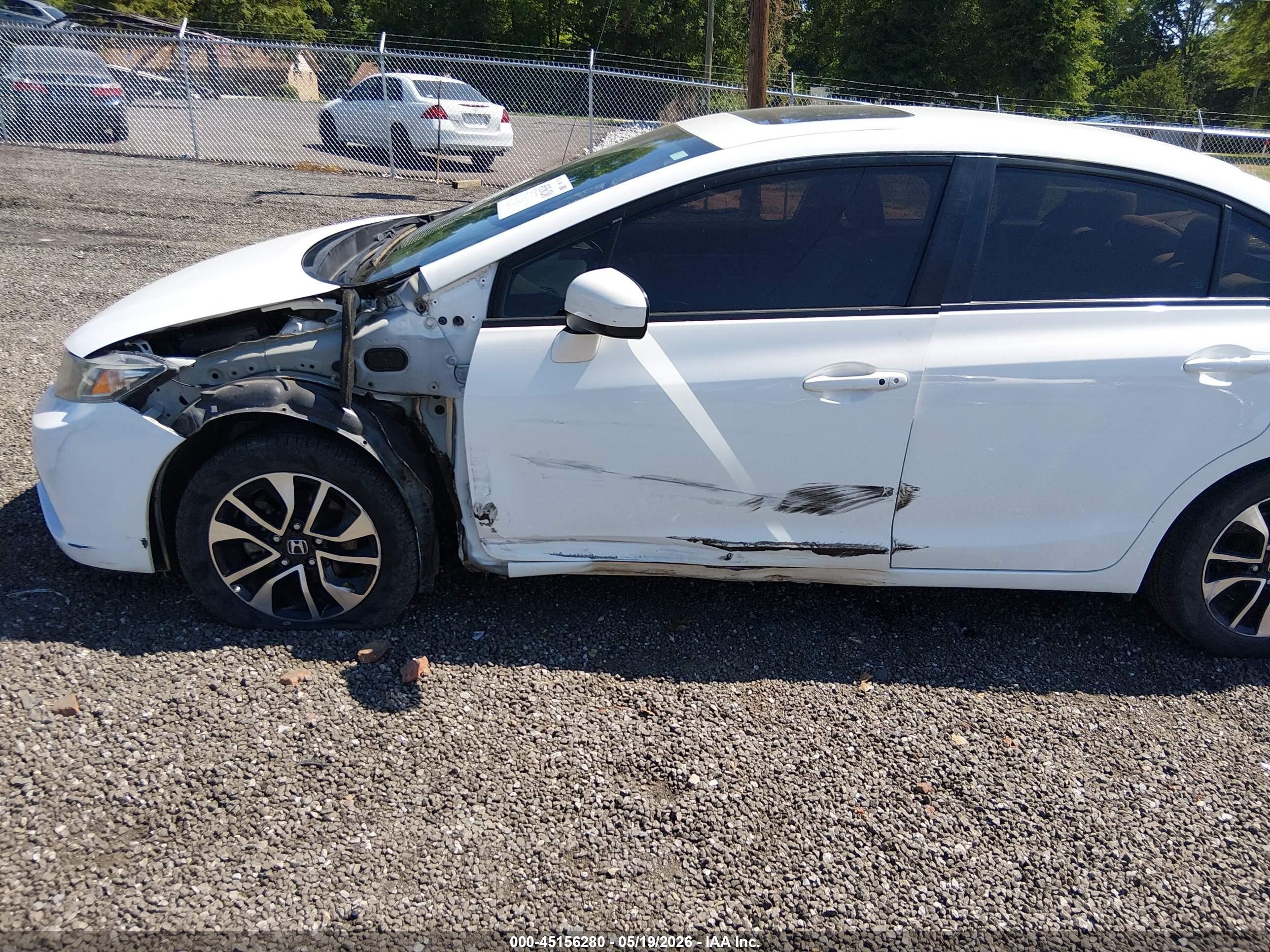2014 Honda Civic Ex White vin: 19XFB2F86EE249558