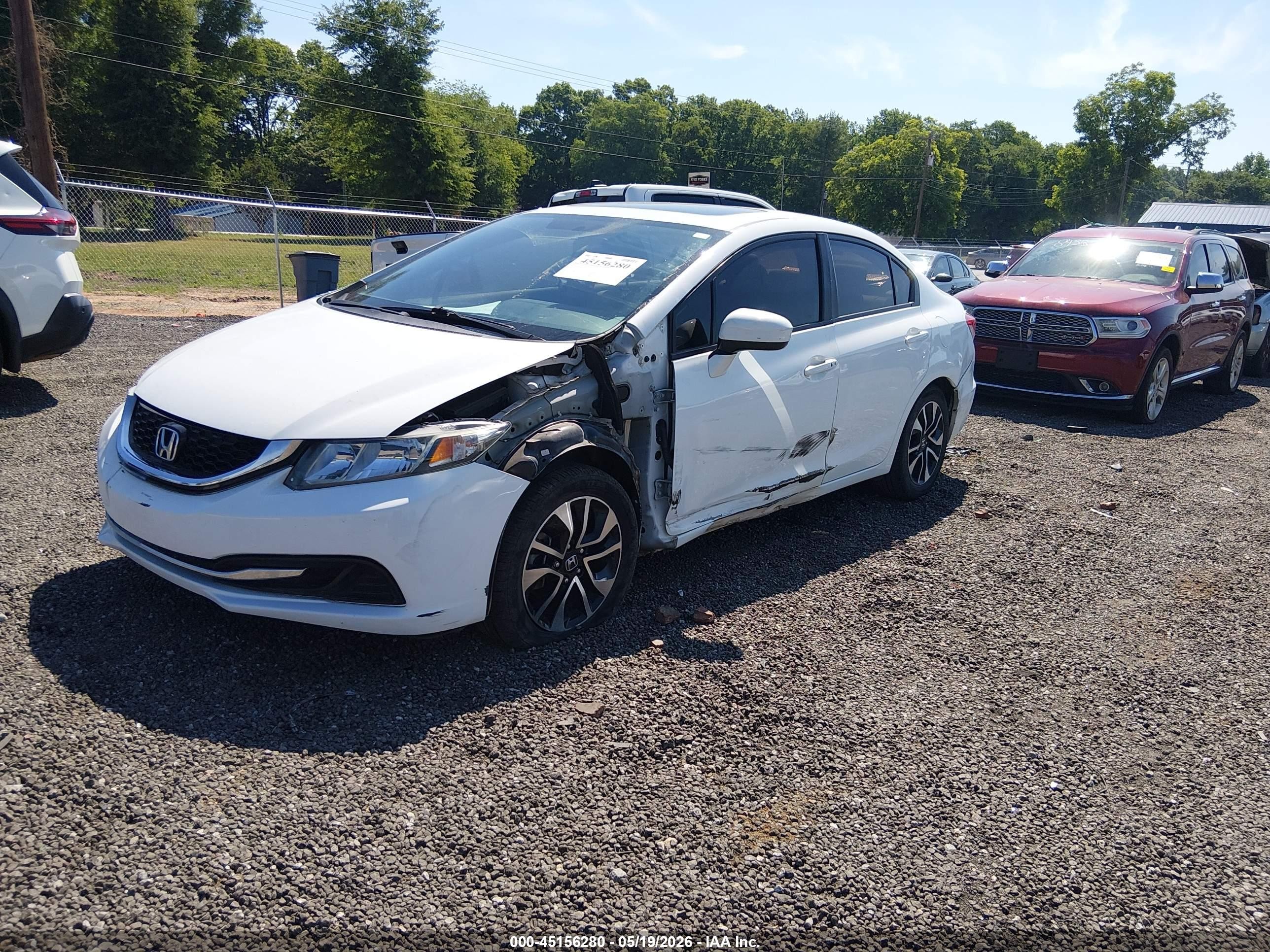 2014 Honda Civic Ex White vin: 19XFB2F86EE249558