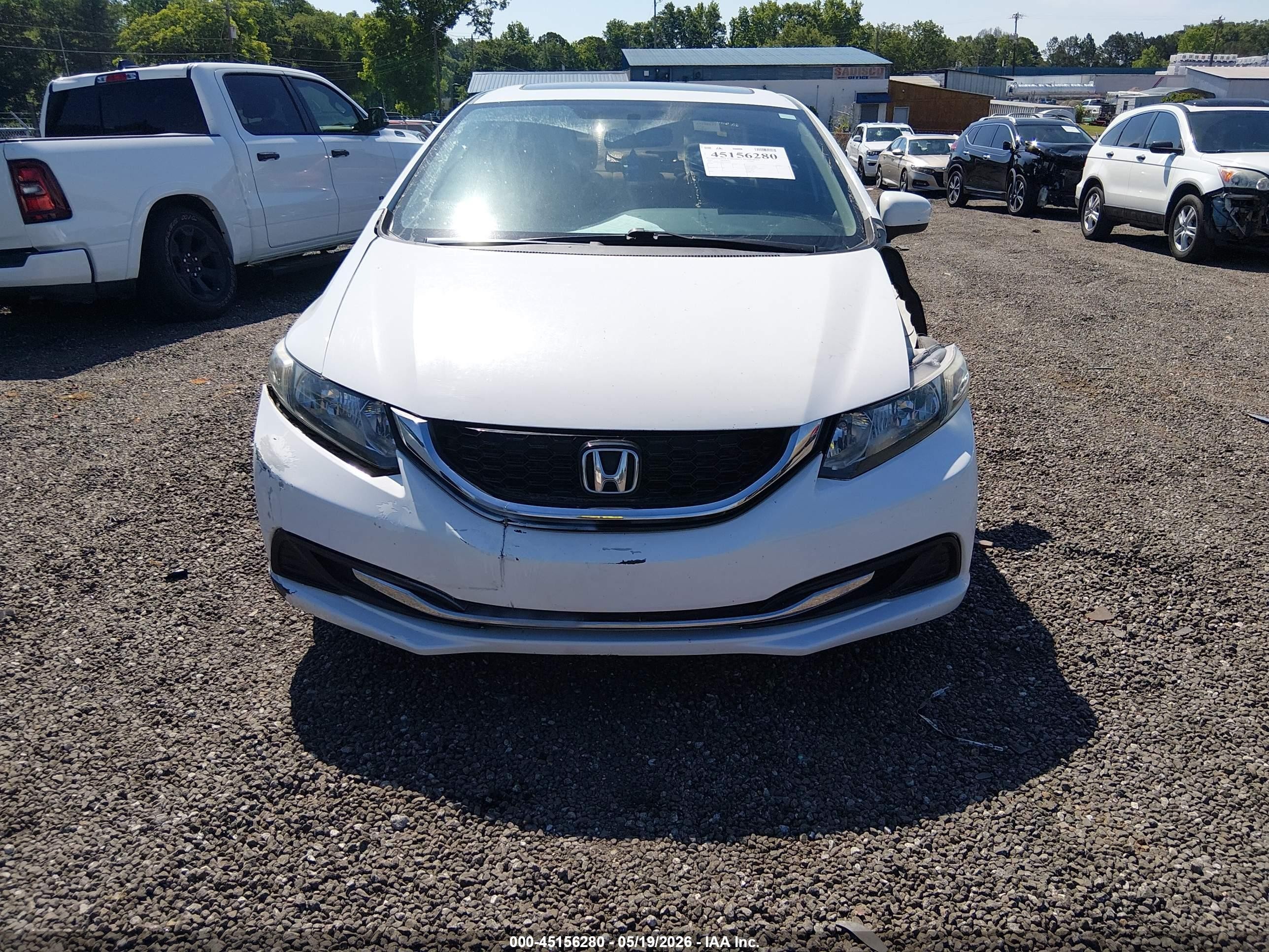 2014 Honda Civic Ex White vin: 19XFB2F86EE249558