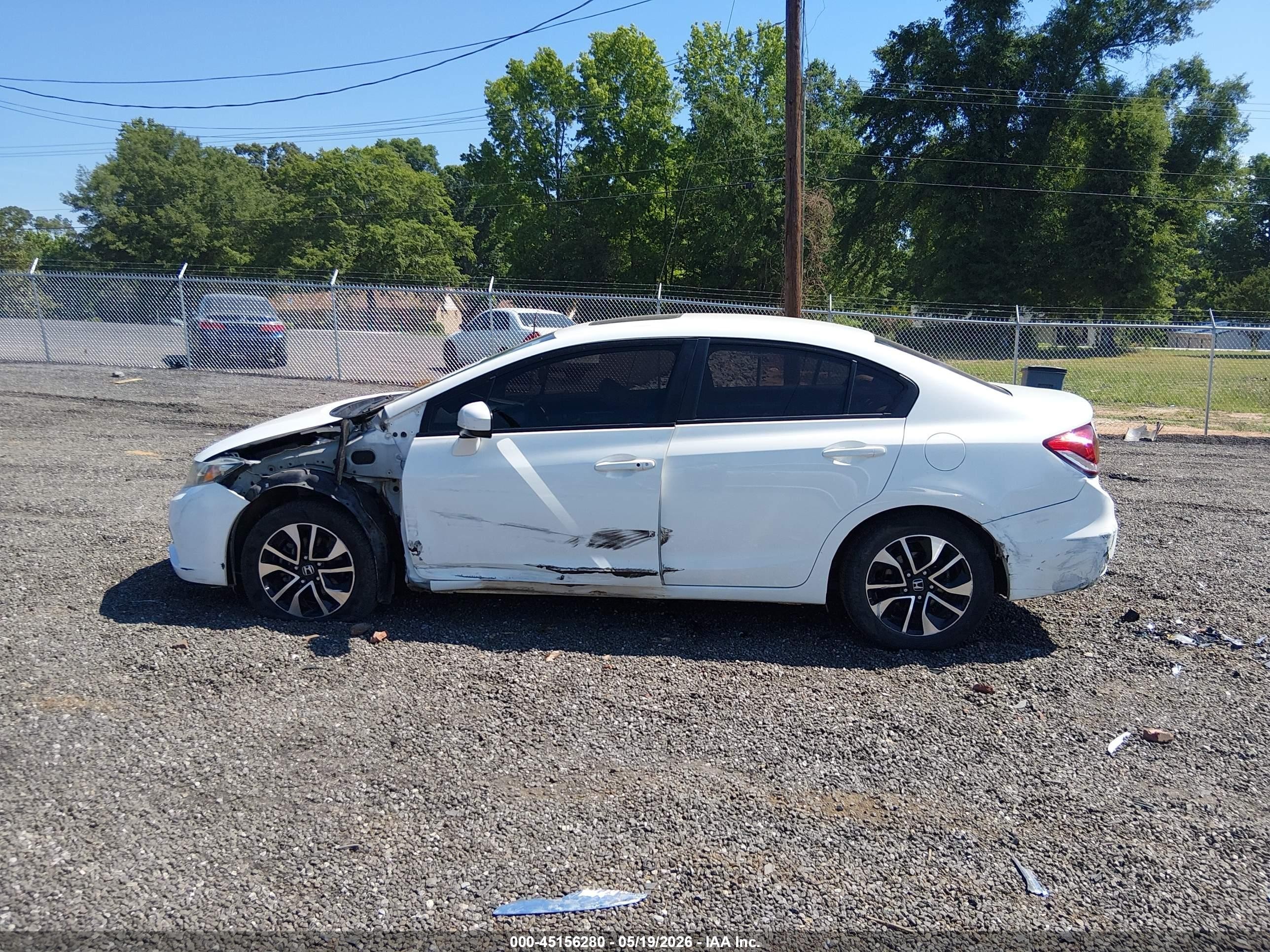 2014 Honda Civic Ex White vin: 19XFB2F86EE249558