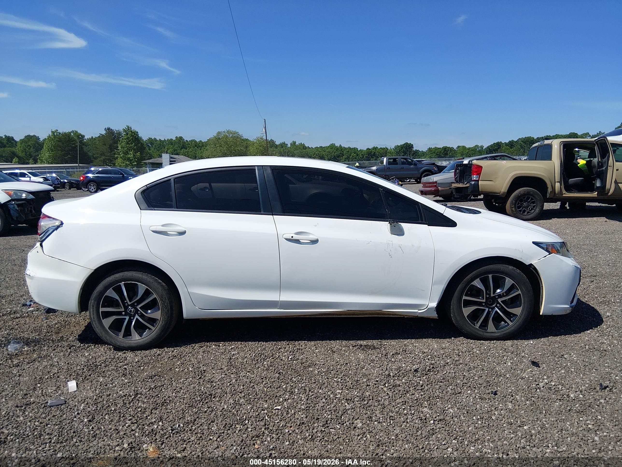 2014 Honda Civic Ex White vin: 19XFB2F86EE249558