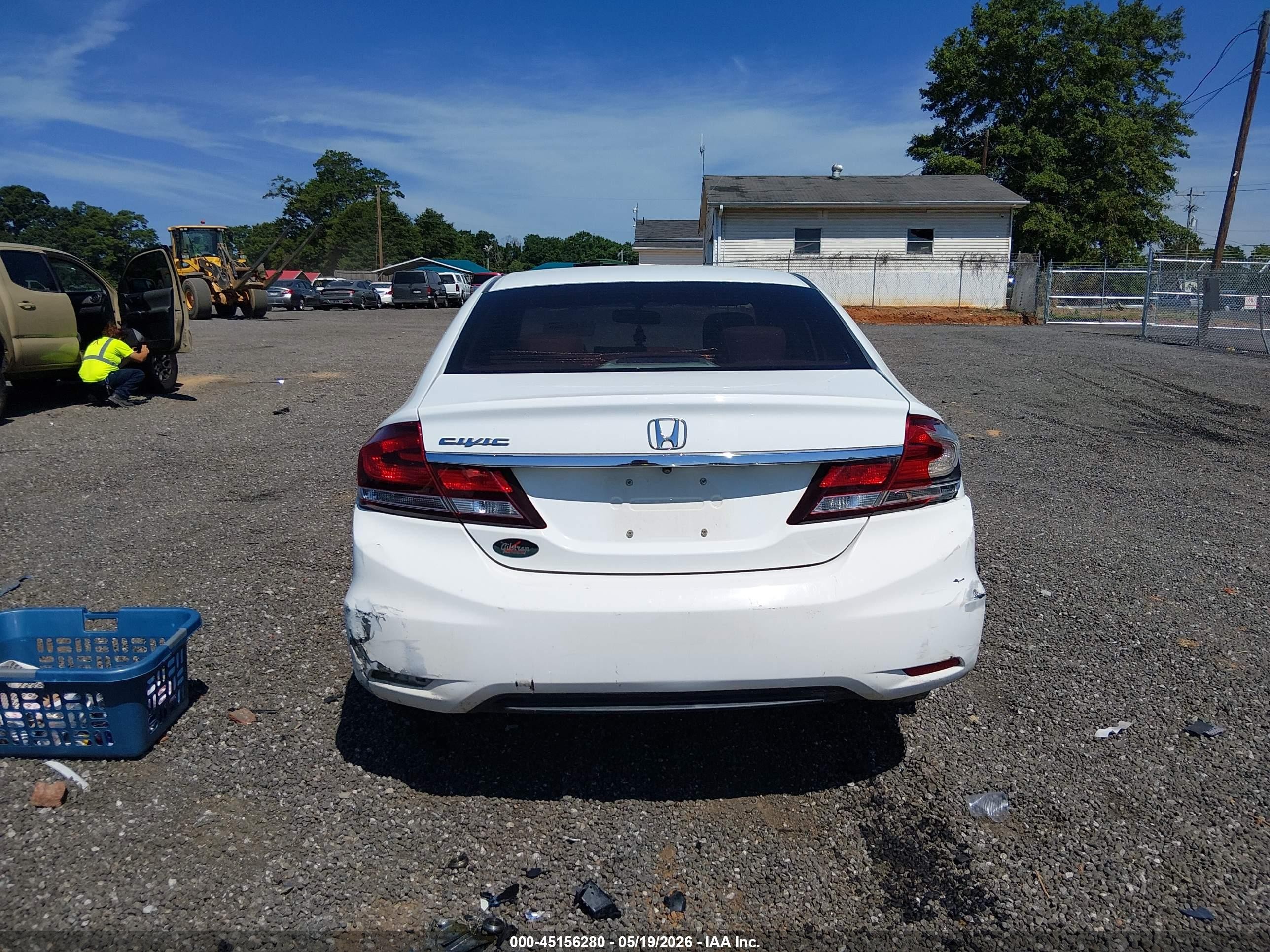 2014 Honda Civic Ex White vin: 19XFB2F86EE249558