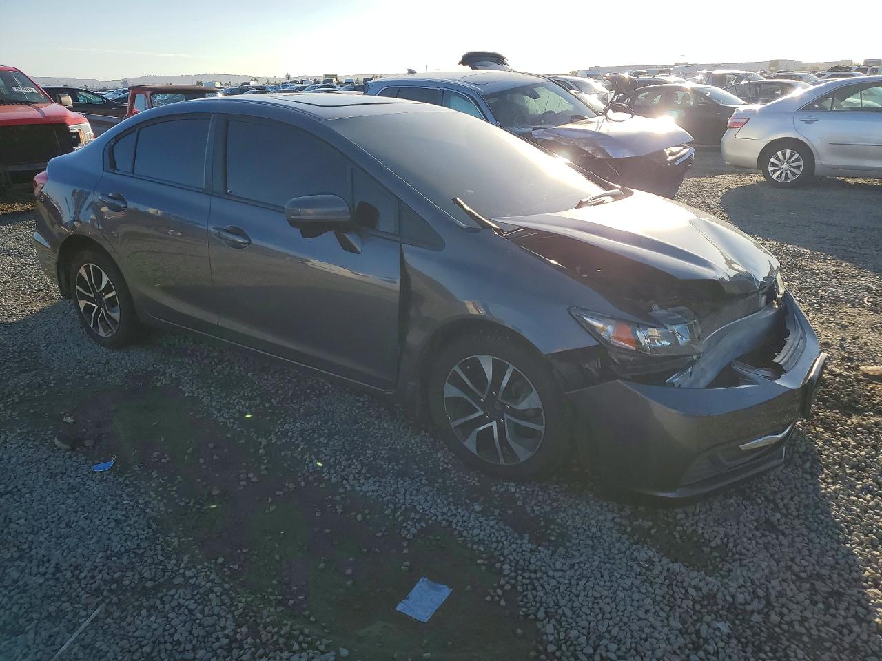 2014 Honda Civic Ex Gray vin: 19XFB2F86EE255389
