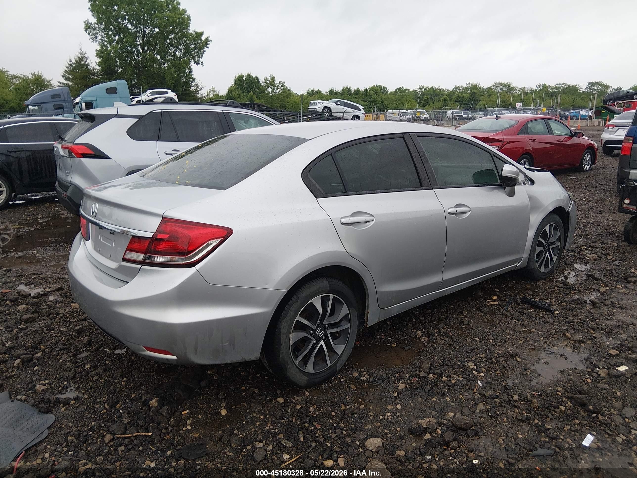 2014 Honda Civic Ex Silver vin: 19XFB2F86EE270104