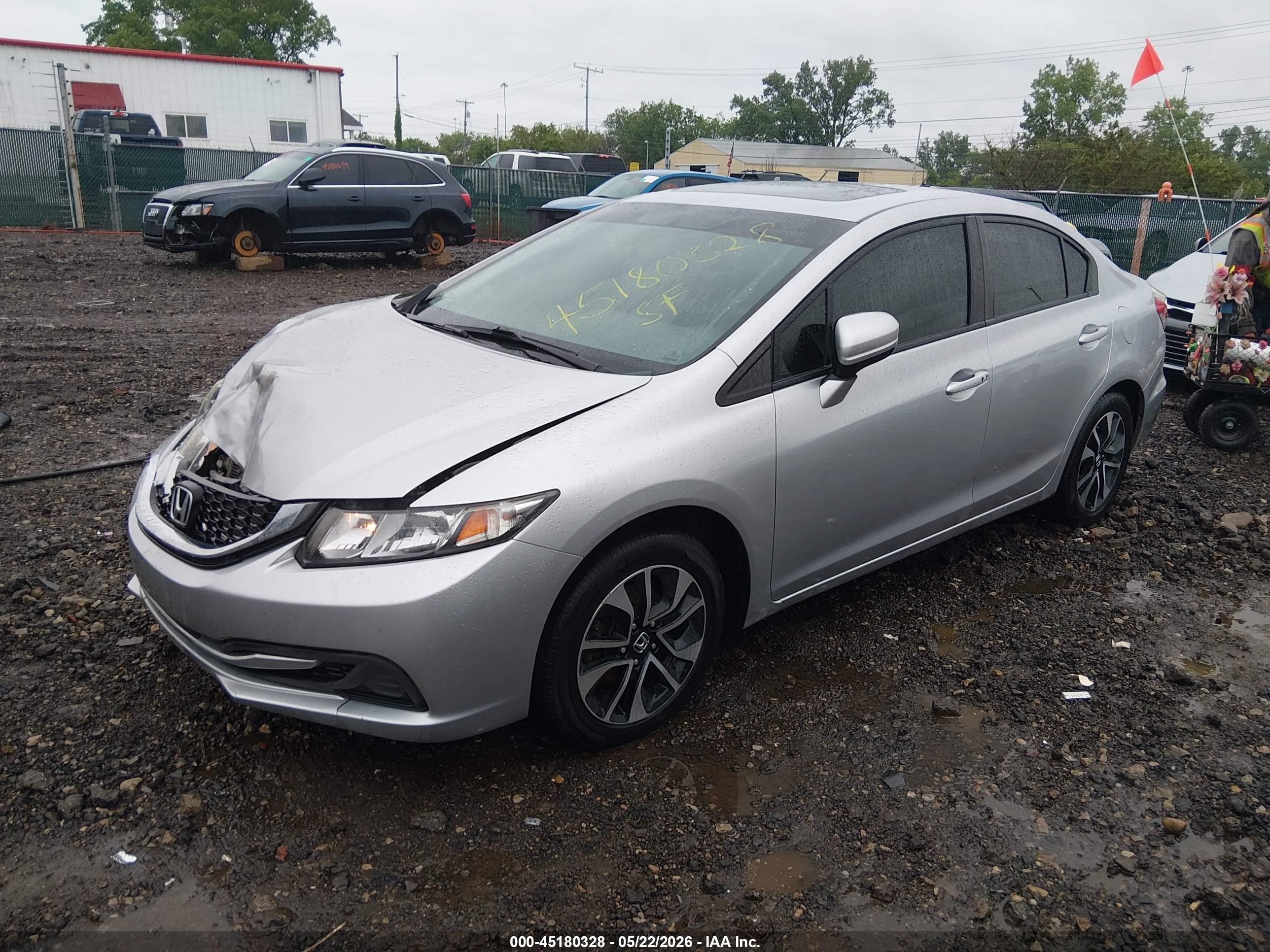2014 Honda Civic Ex Silver vin: 19XFB2F86EE270104