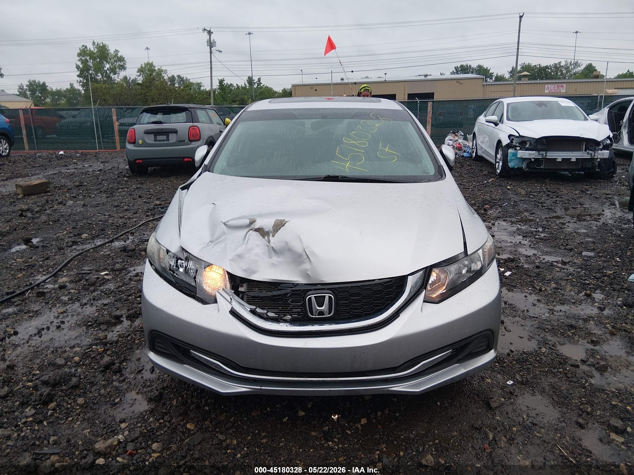 2014 Honda Civic Ex Silver vin: 19XFB2F86EE270104