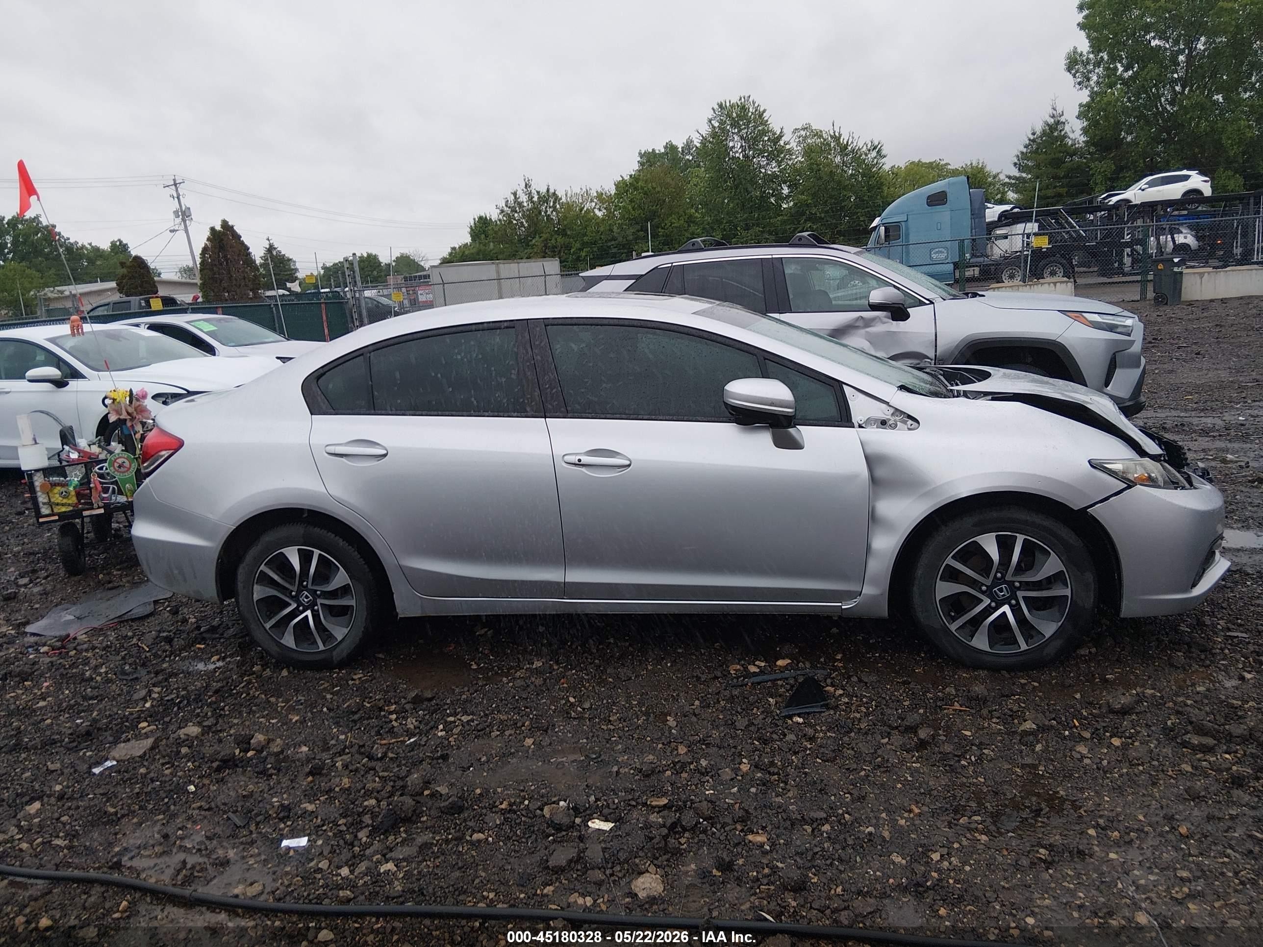 2014 Honda Civic Ex Silver vin: 19XFB2F86EE270104