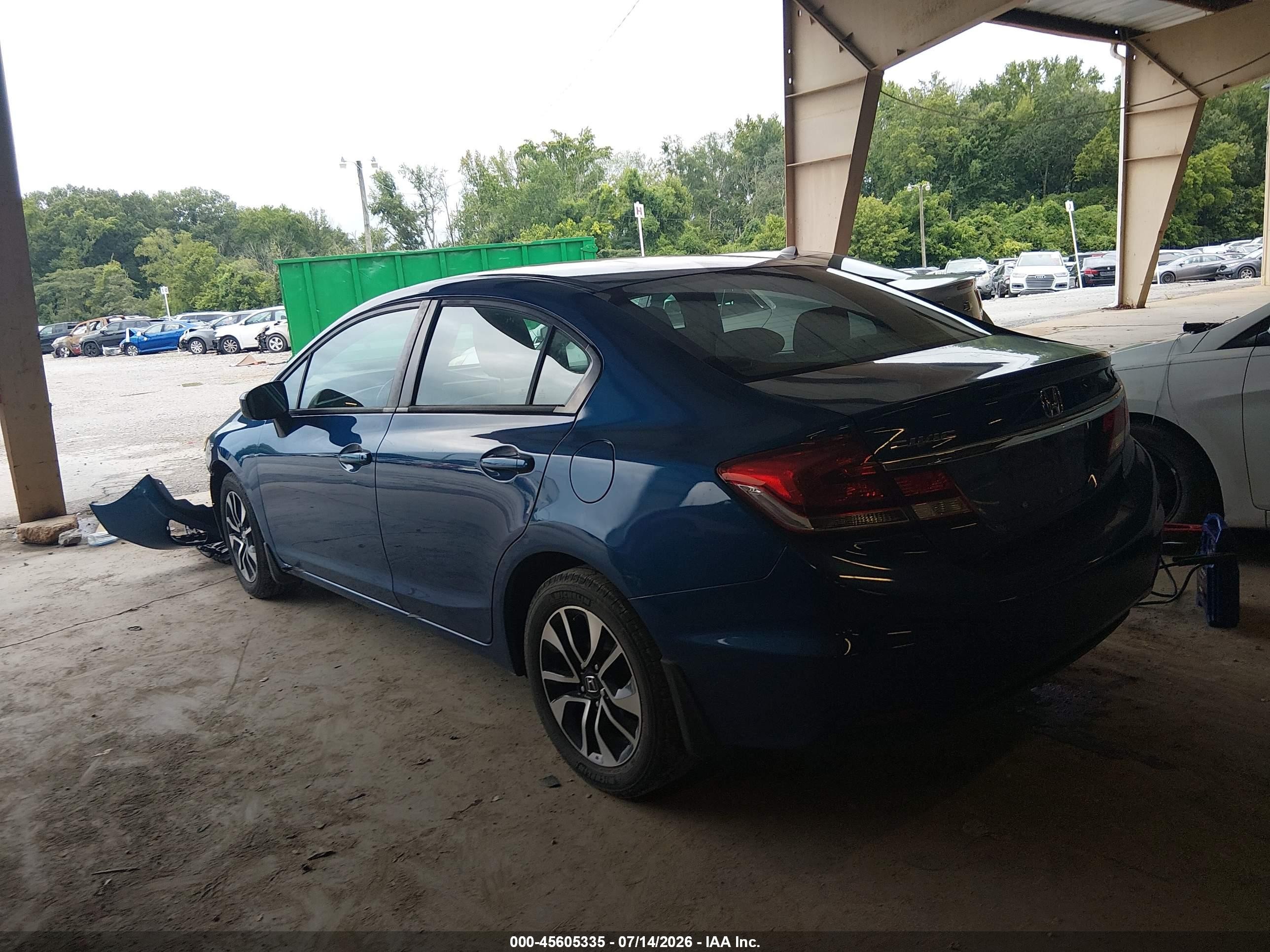 2015 Honda Civic Ex Blue vin: 19XFB2F86FE000887