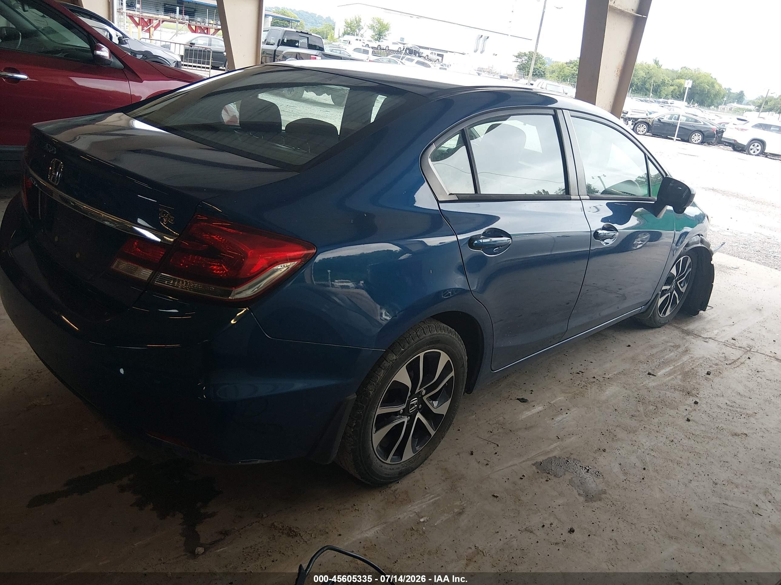 2015 Honda Civic Ex Blue vin: 19XFB2F86FE000887