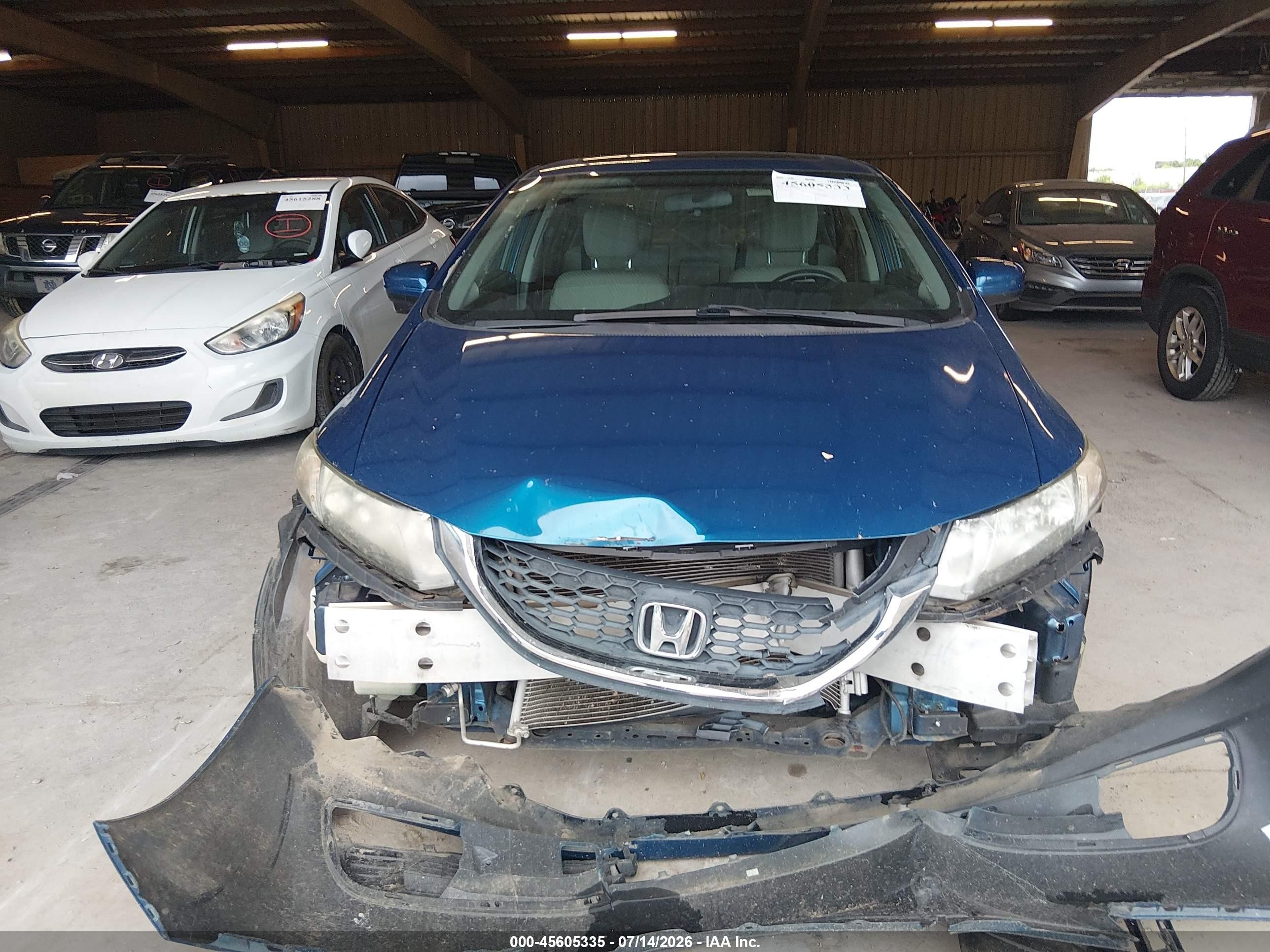 2015 Honda Civic Ex Blue vin: 19XFB2F86FE000887