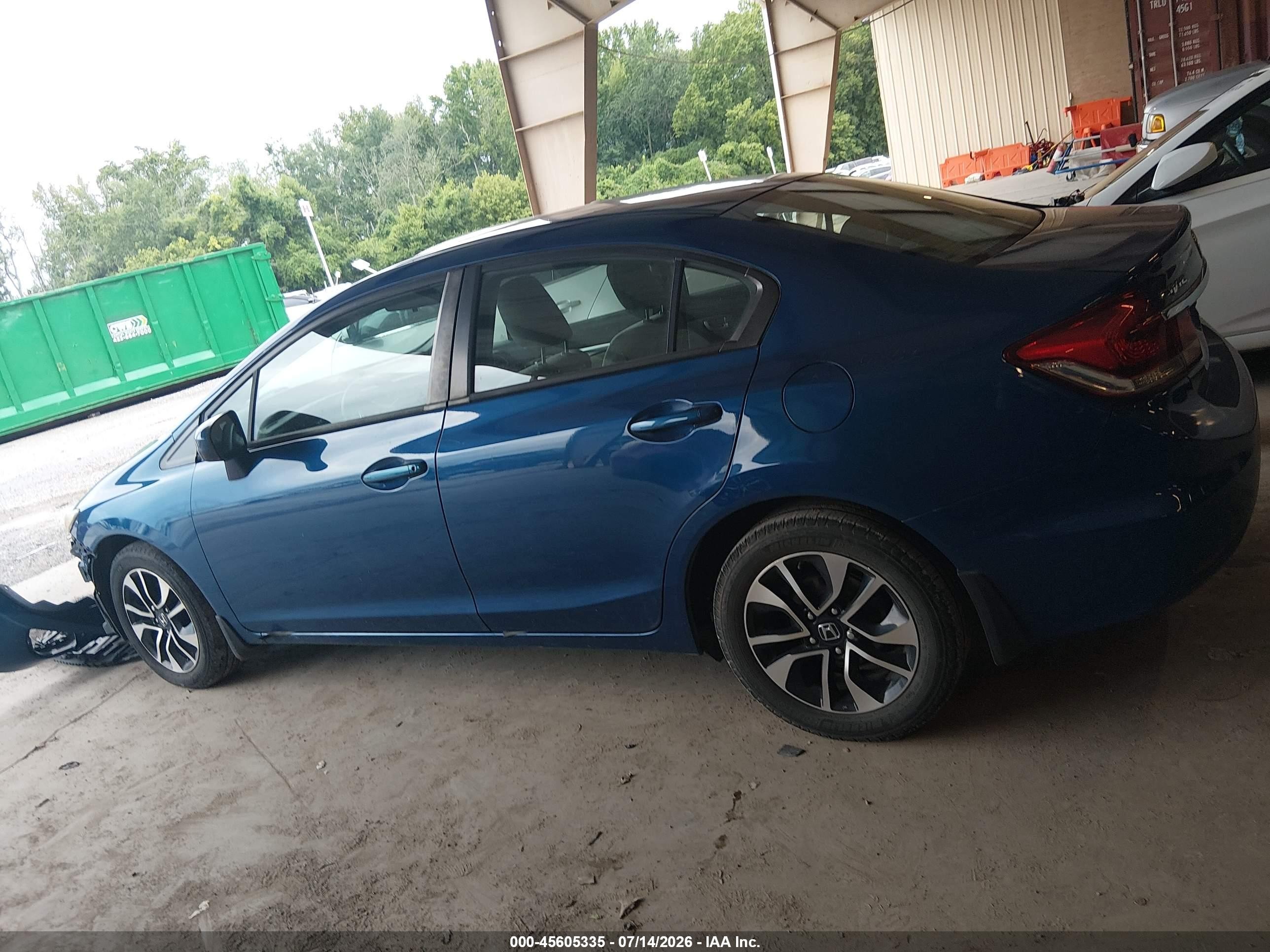 2015 Honda Civic Ex Blue vin: 19XFB2F86FE000887