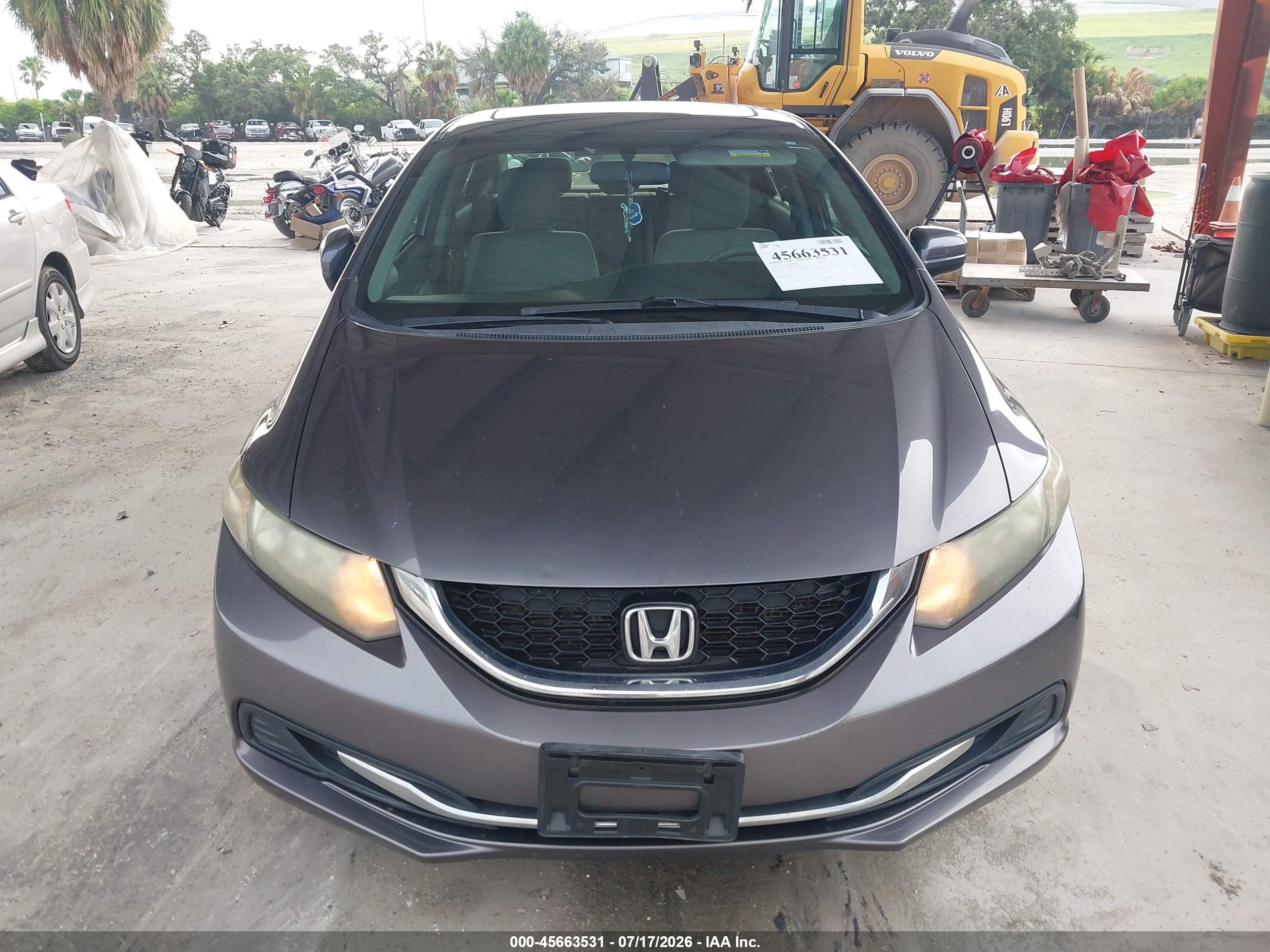 2015 Honda Civic Ex Серый vin: 19XFB2F86FE004616