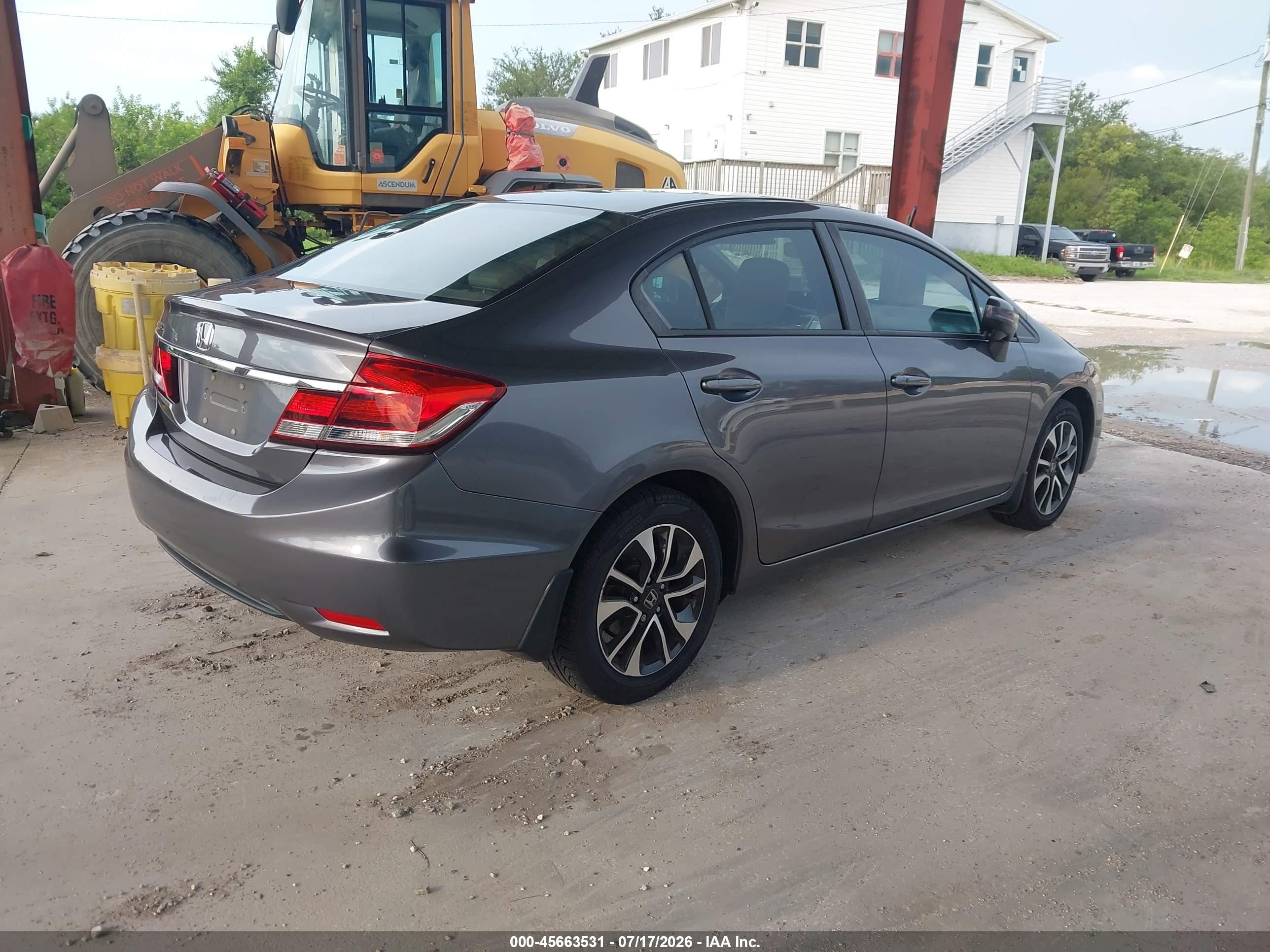 2015 Honda Civic Ex Серый vin: 19XFB2F86FE004616