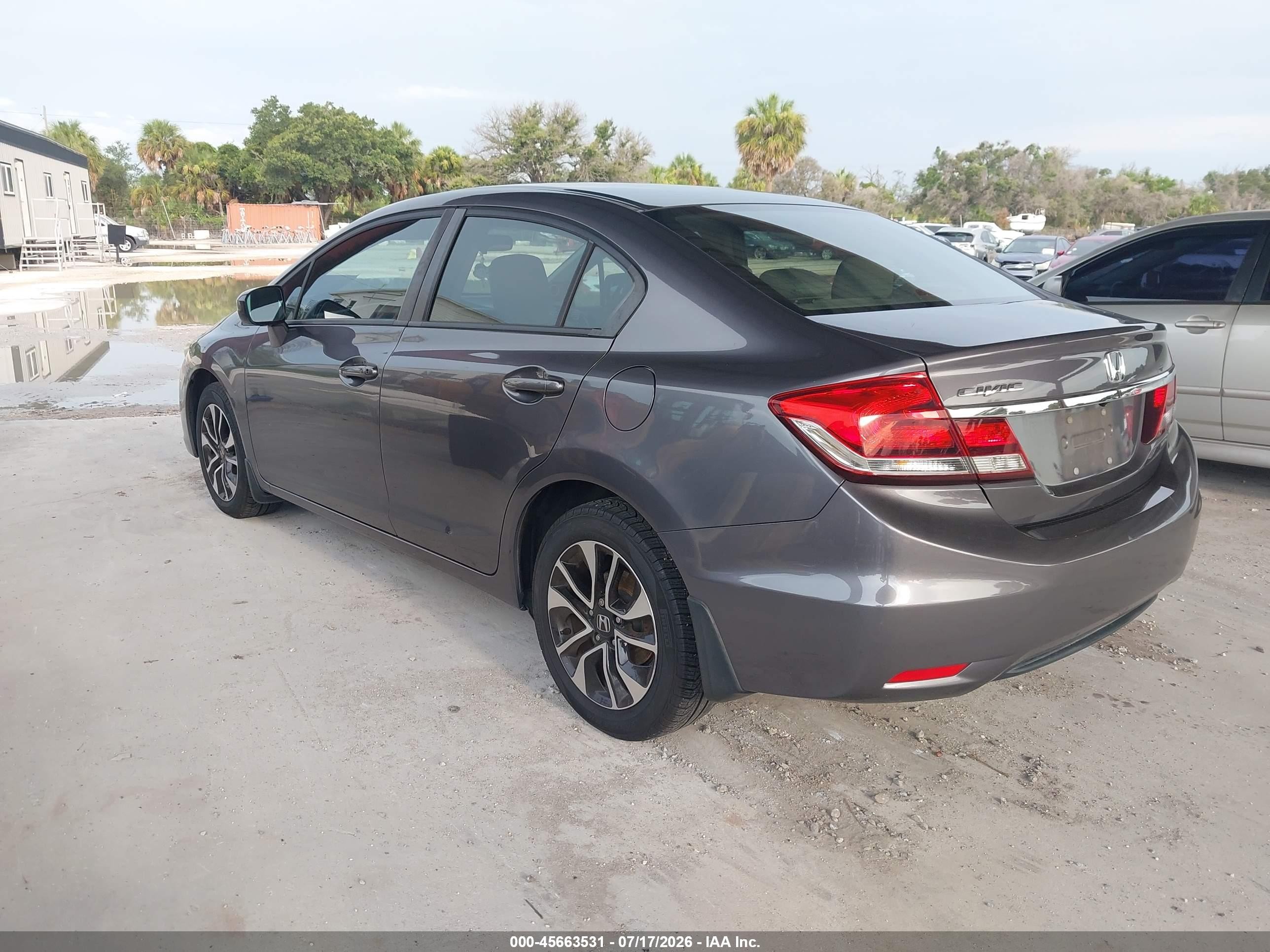 2015 Honda Civic Ex Серый vin: 19XFB2F86FE004616