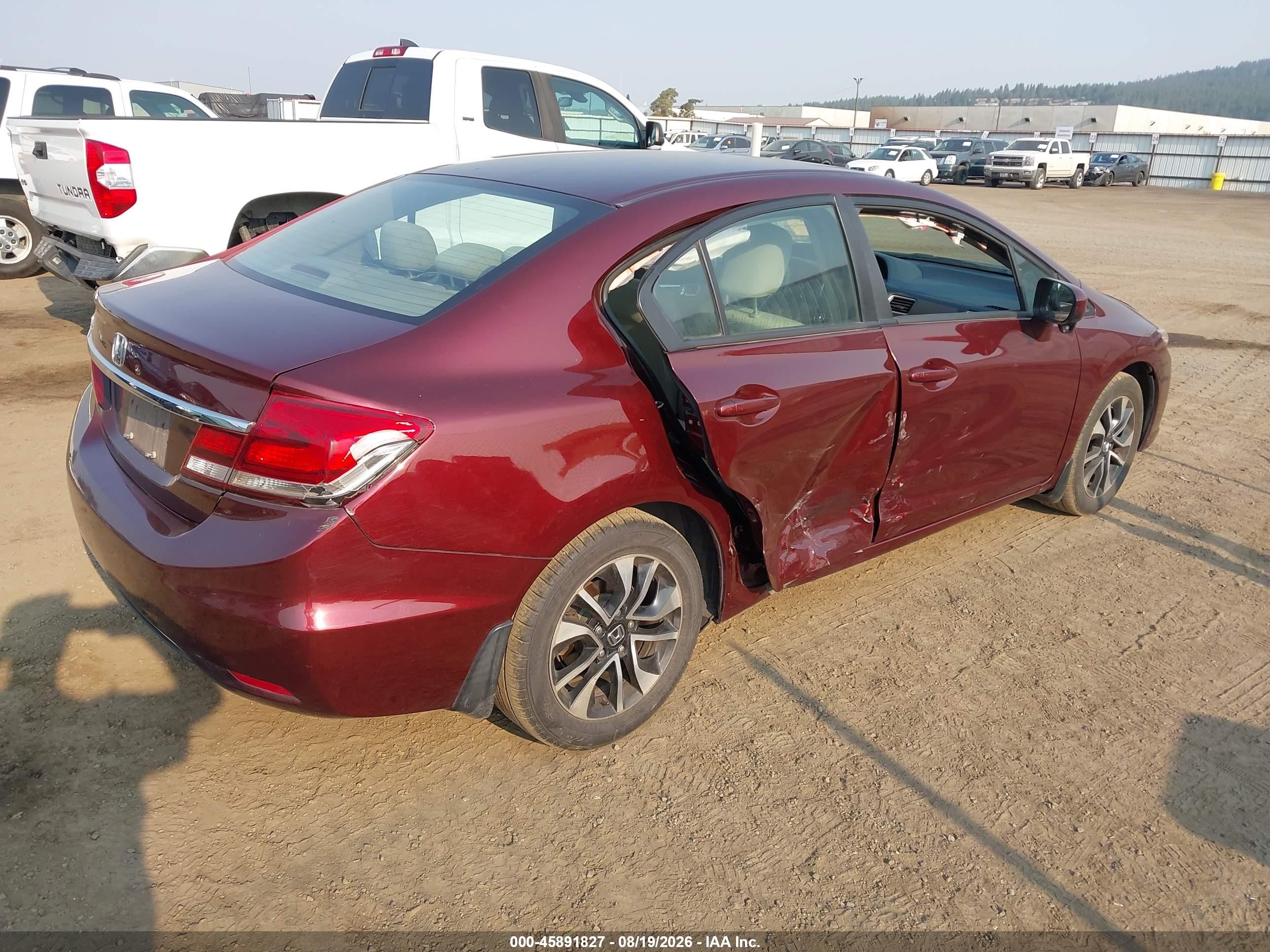 2015 Honda Civic Ex Темно-бордовый vin: 19XFB2F86FE007760