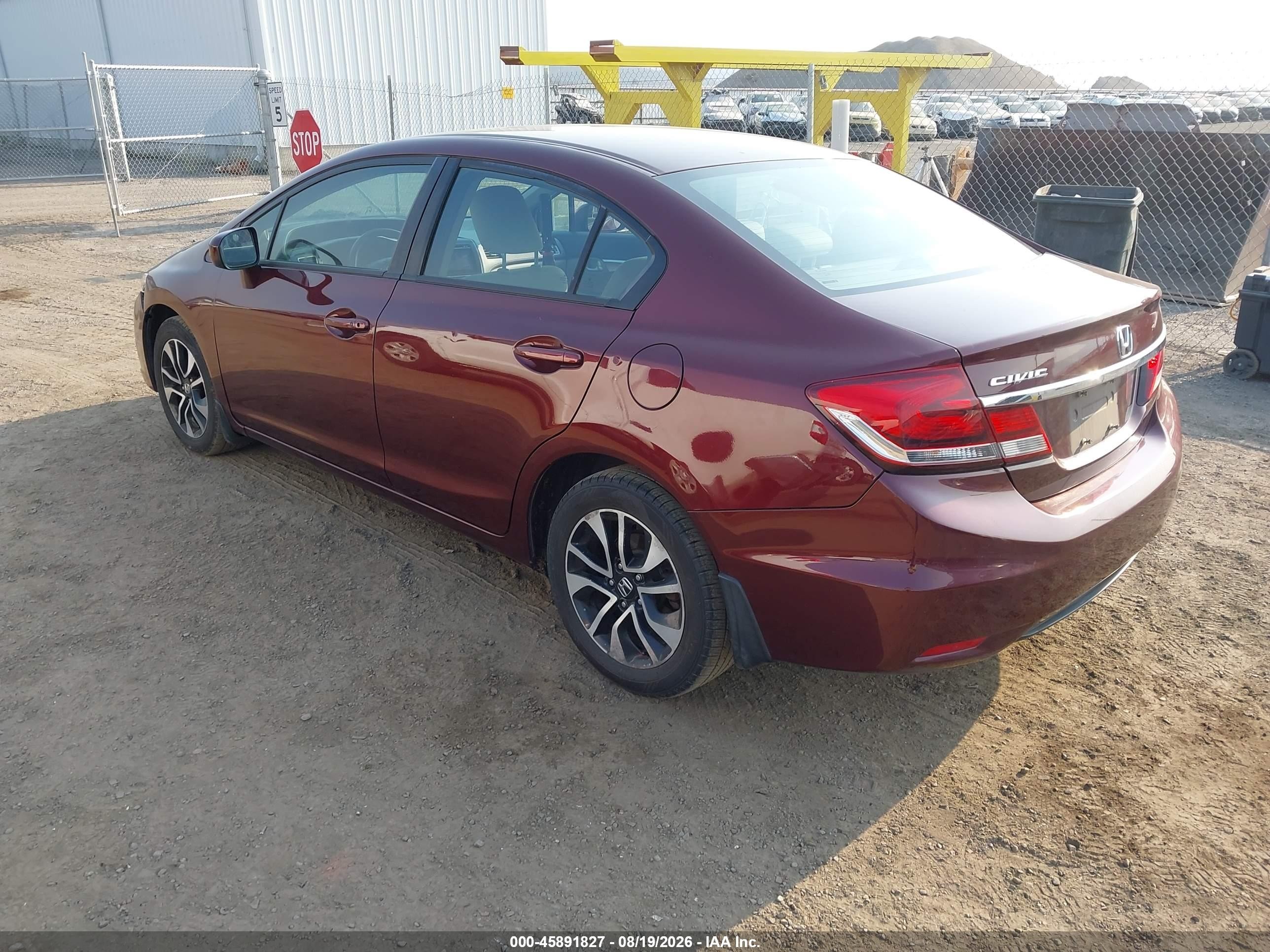 2015 Honda Civic Ex Темно-бордовый vin: 19XFB2F86FE007760