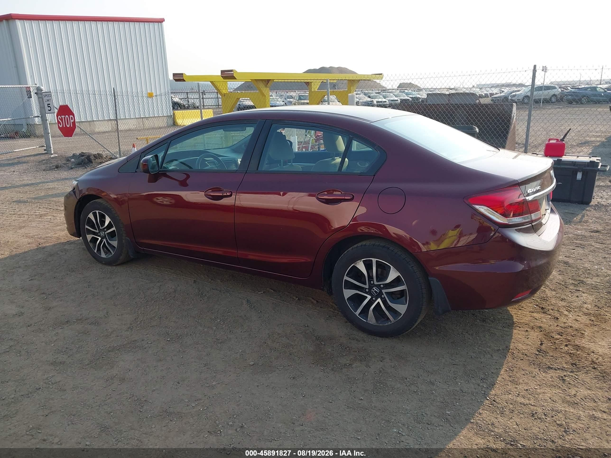 2015 Honda Civic Ex Темно-бордовый vin: 19XFB2F86FE007760