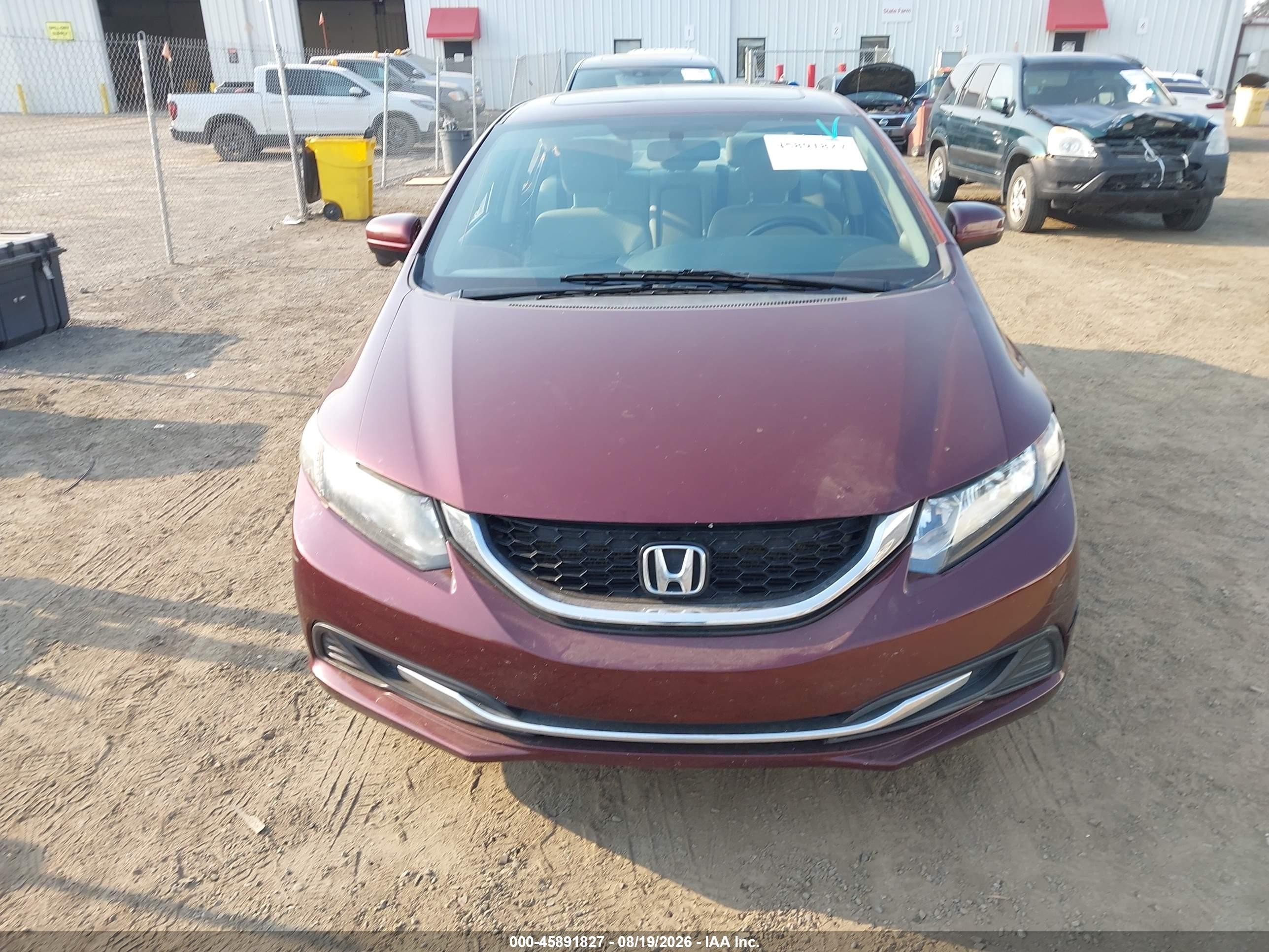 2015 Honda Civic Ex Темно-бордовый vin: 19XFB2F86FE007760