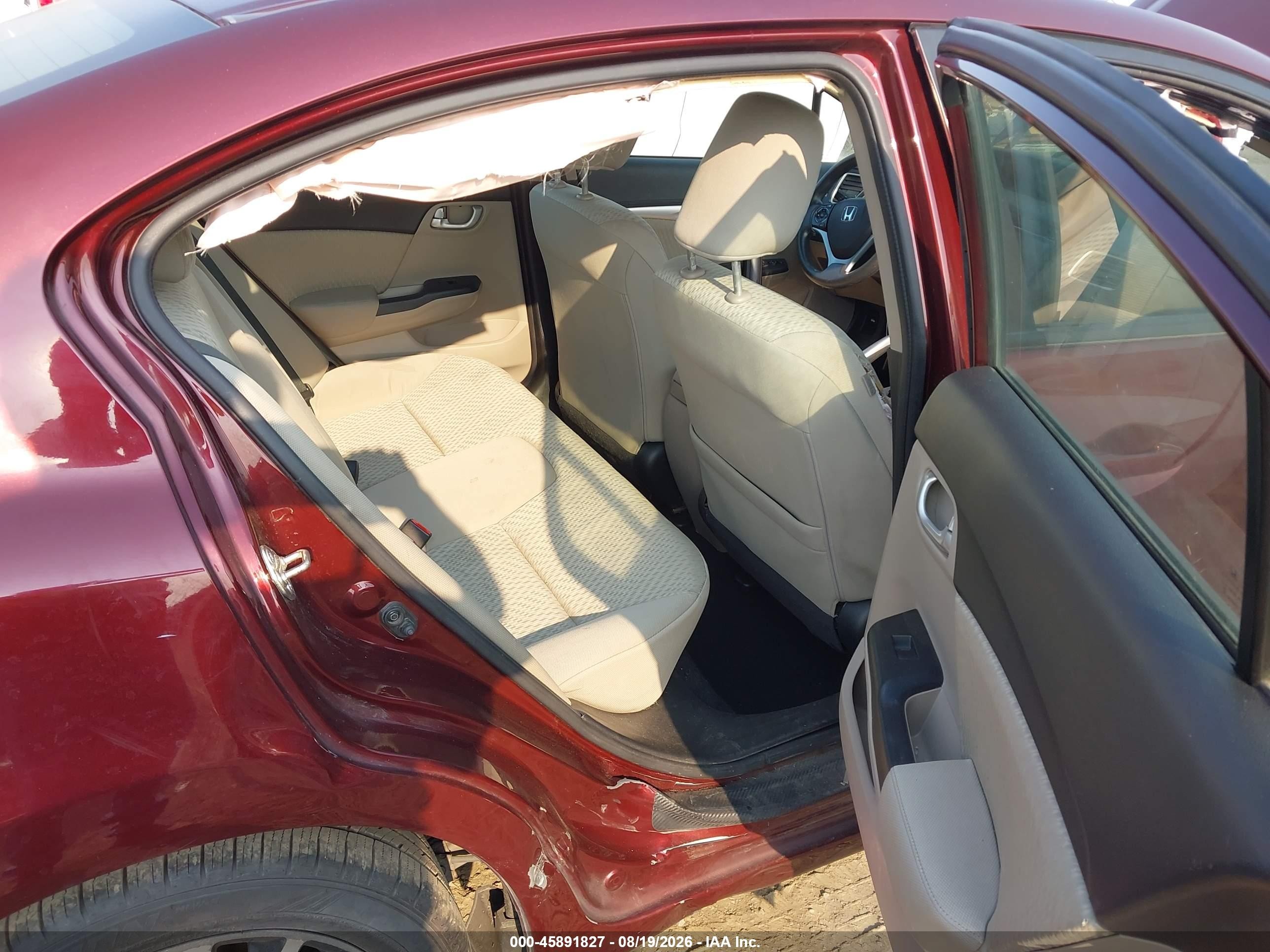 2015 Honda Civic Ex Темно-бордовый vin: 19XFB2F86FE007760