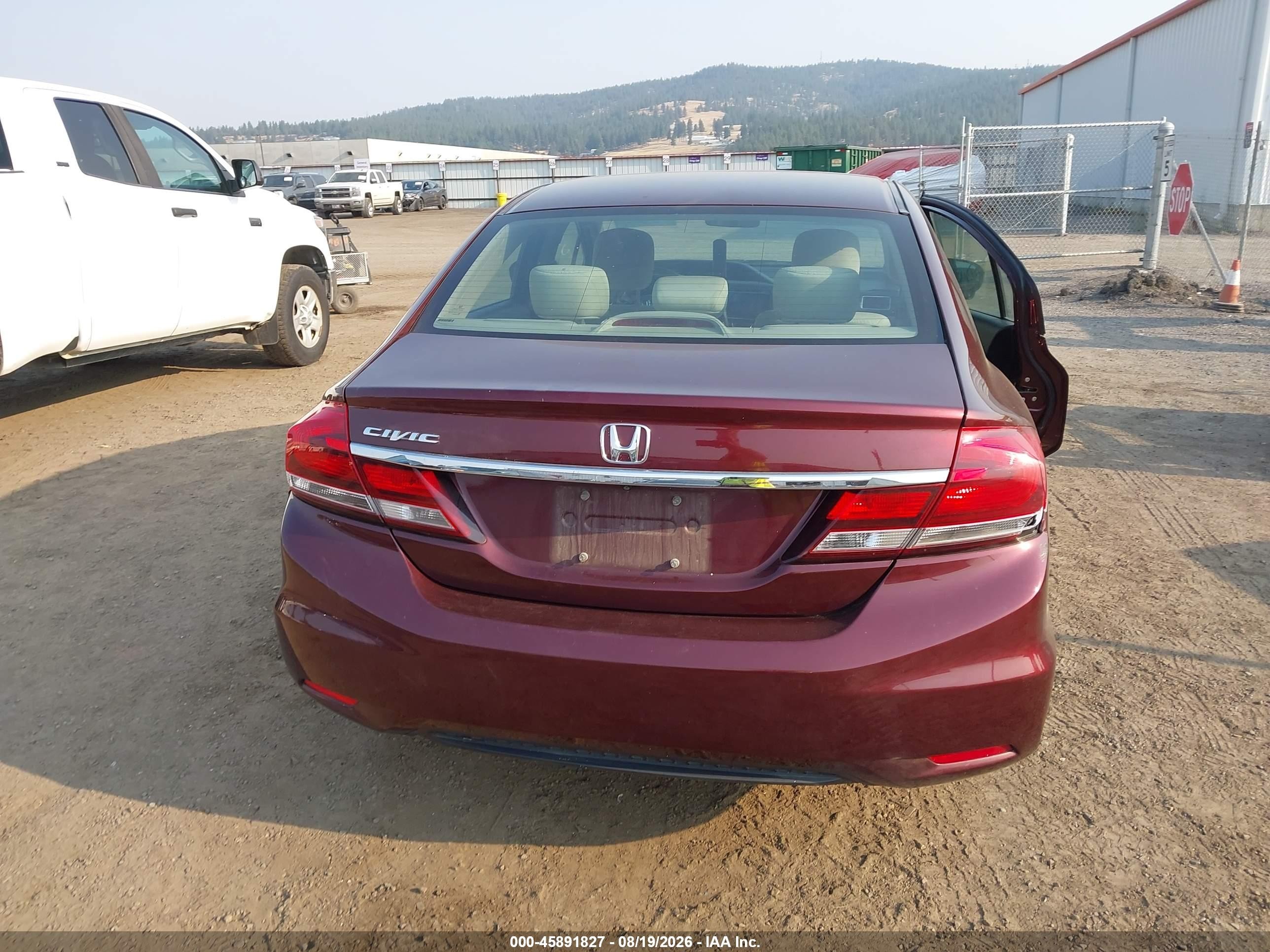 2015 Honda Civic Ex Темно-бордовый vin: 19XFB2F86FE007760