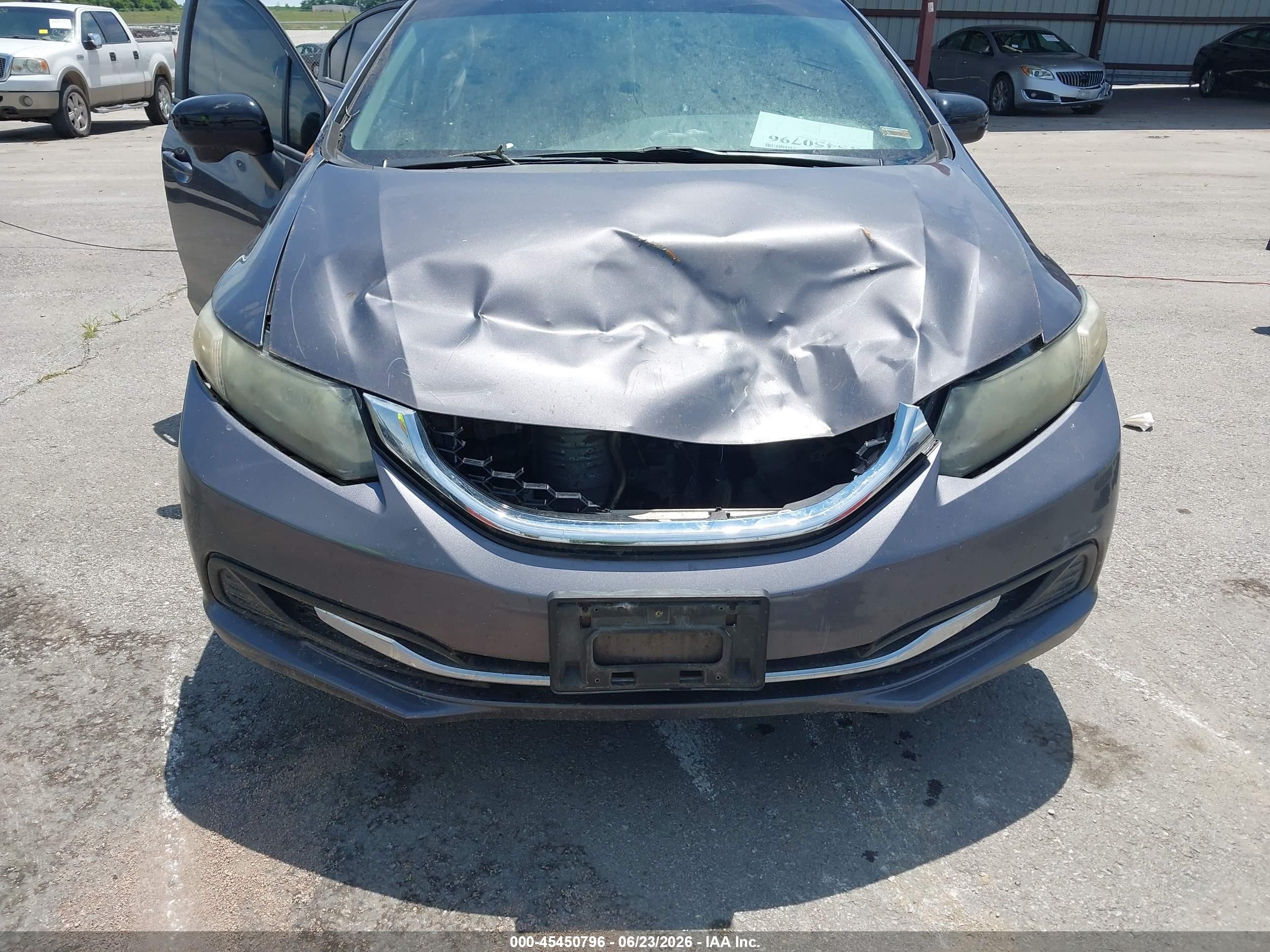 2015 Honda Civic Ex Серый vin: 19XFB2F86FE043626